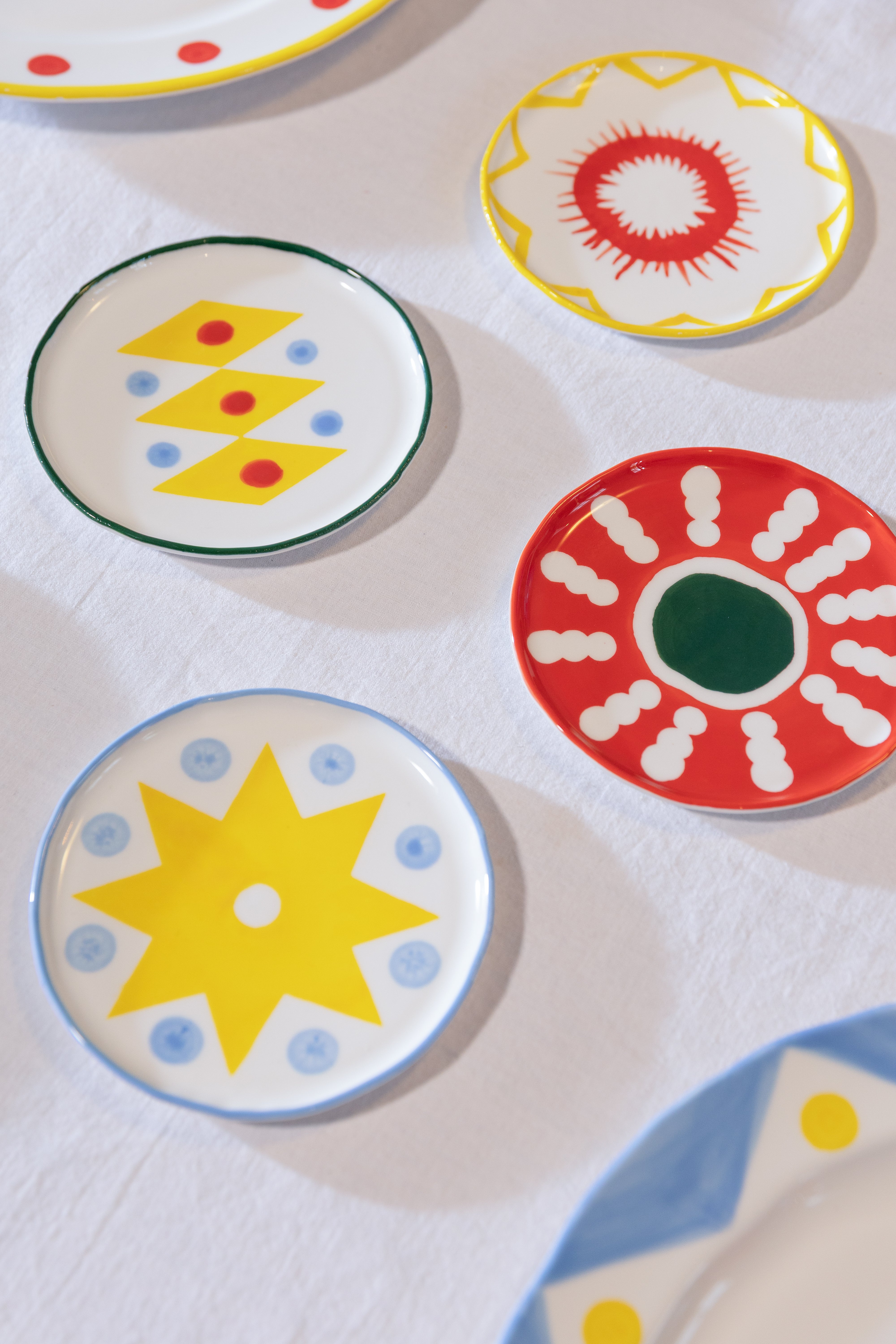 Set van dessertborden FESTIVO kleurrijk porselein