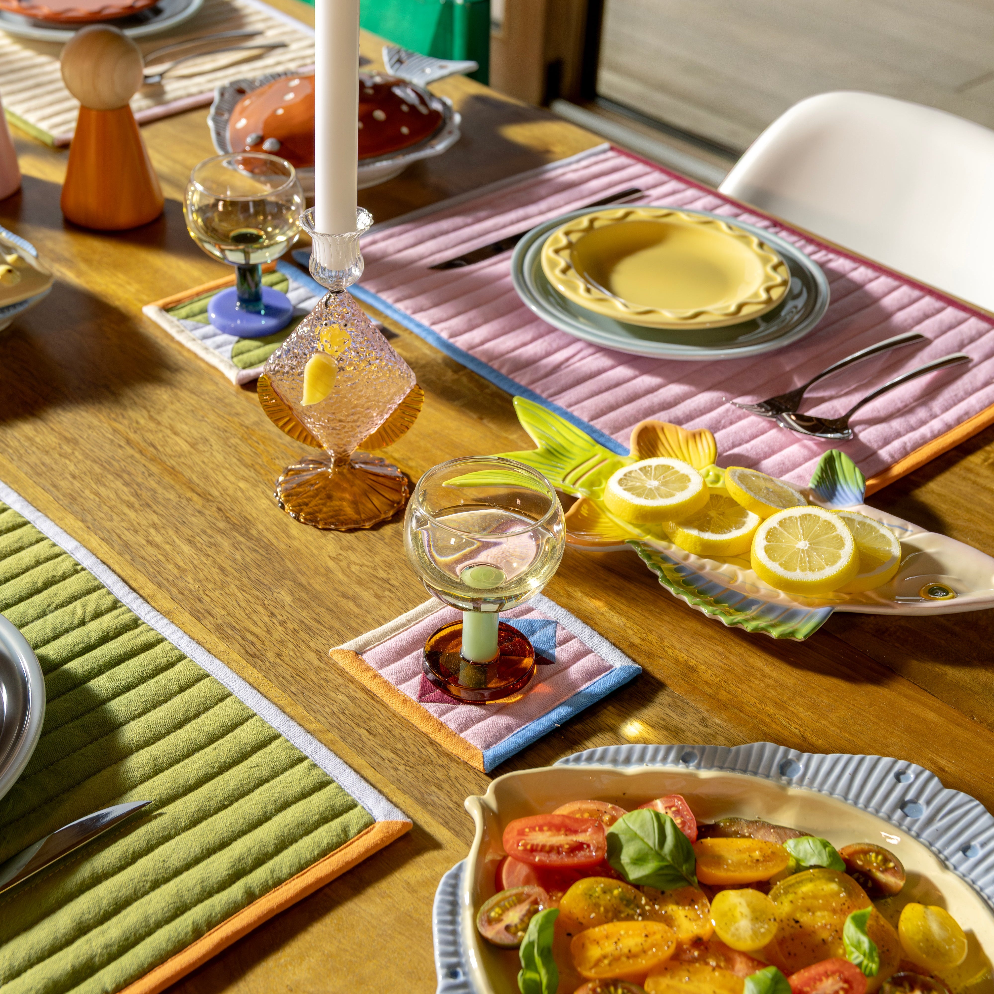 Kleurige STITCH onderzetters voor mokken