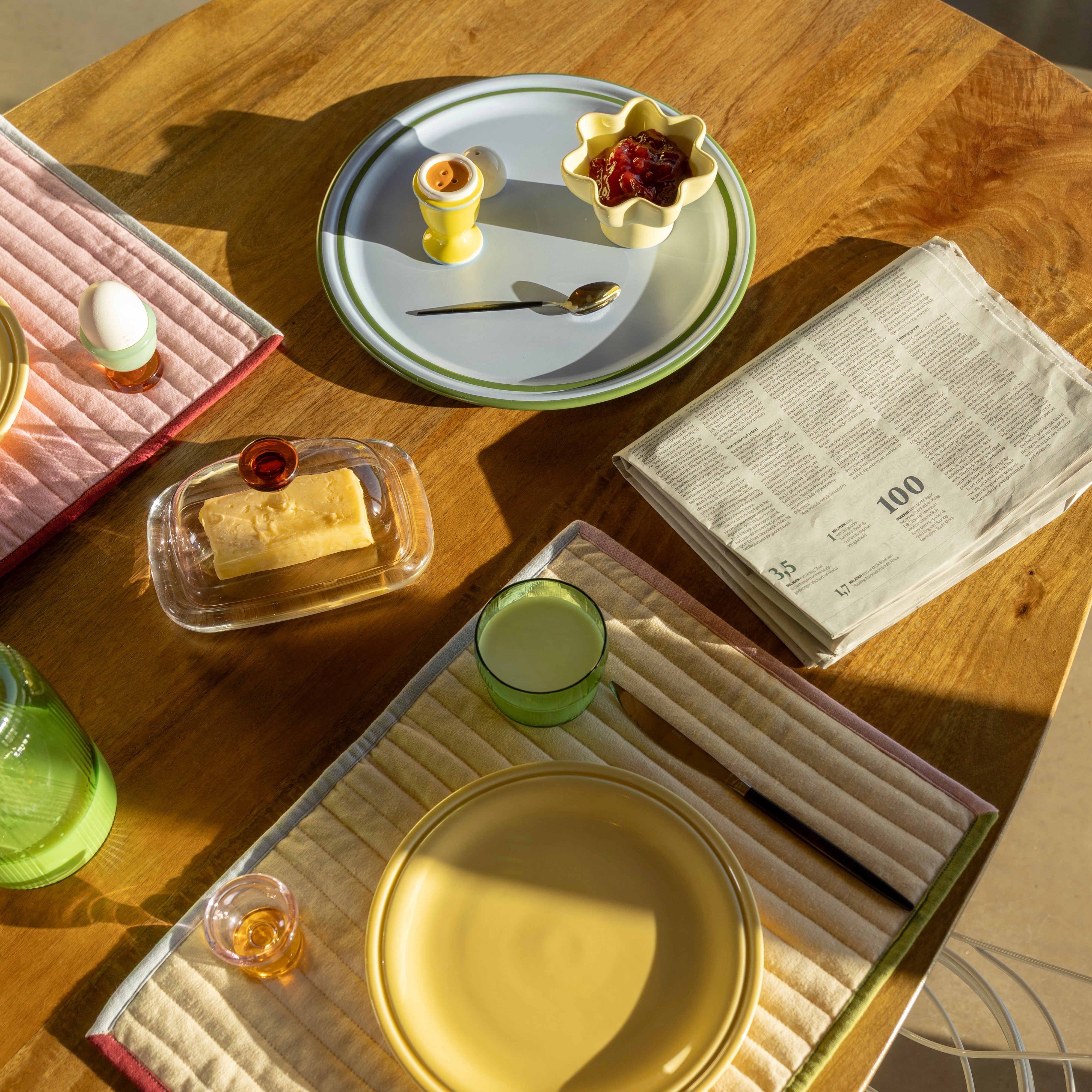 Maselniczka CANTINE roze met amberkleurig