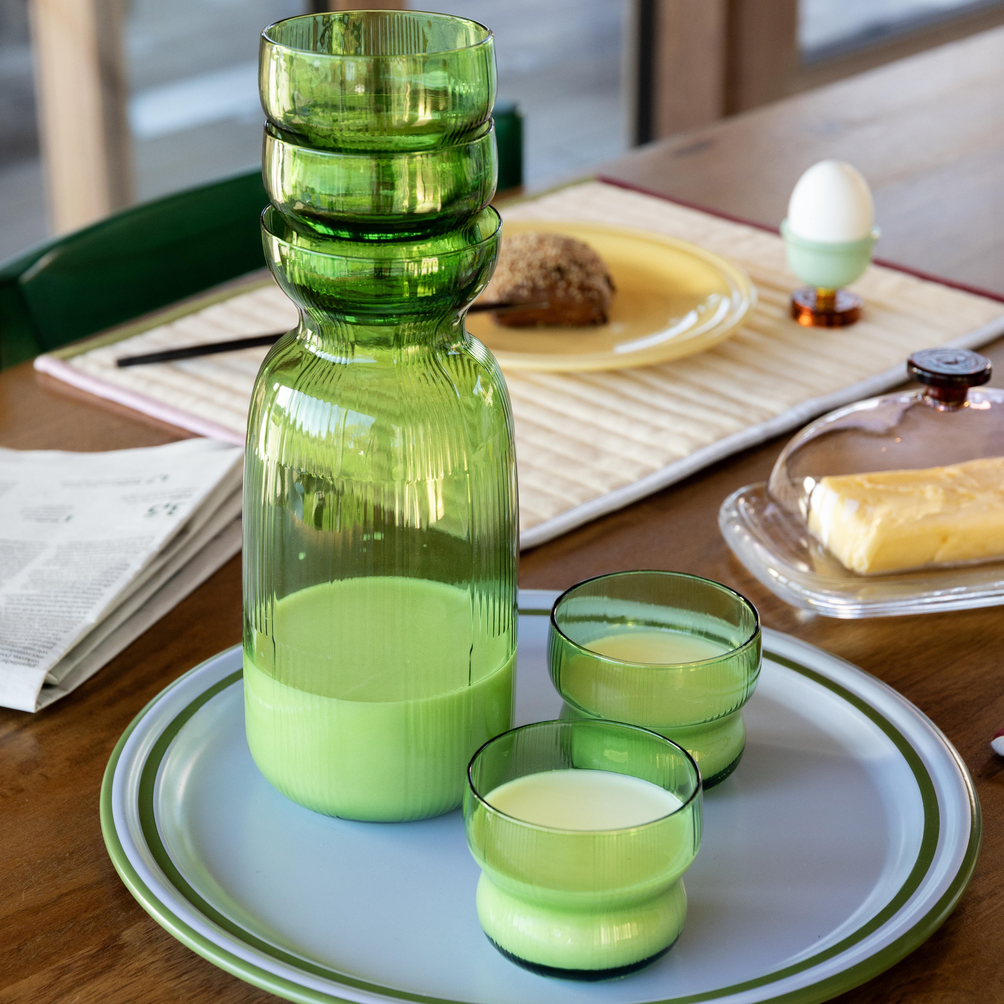CIRCUS green glass tumbler set