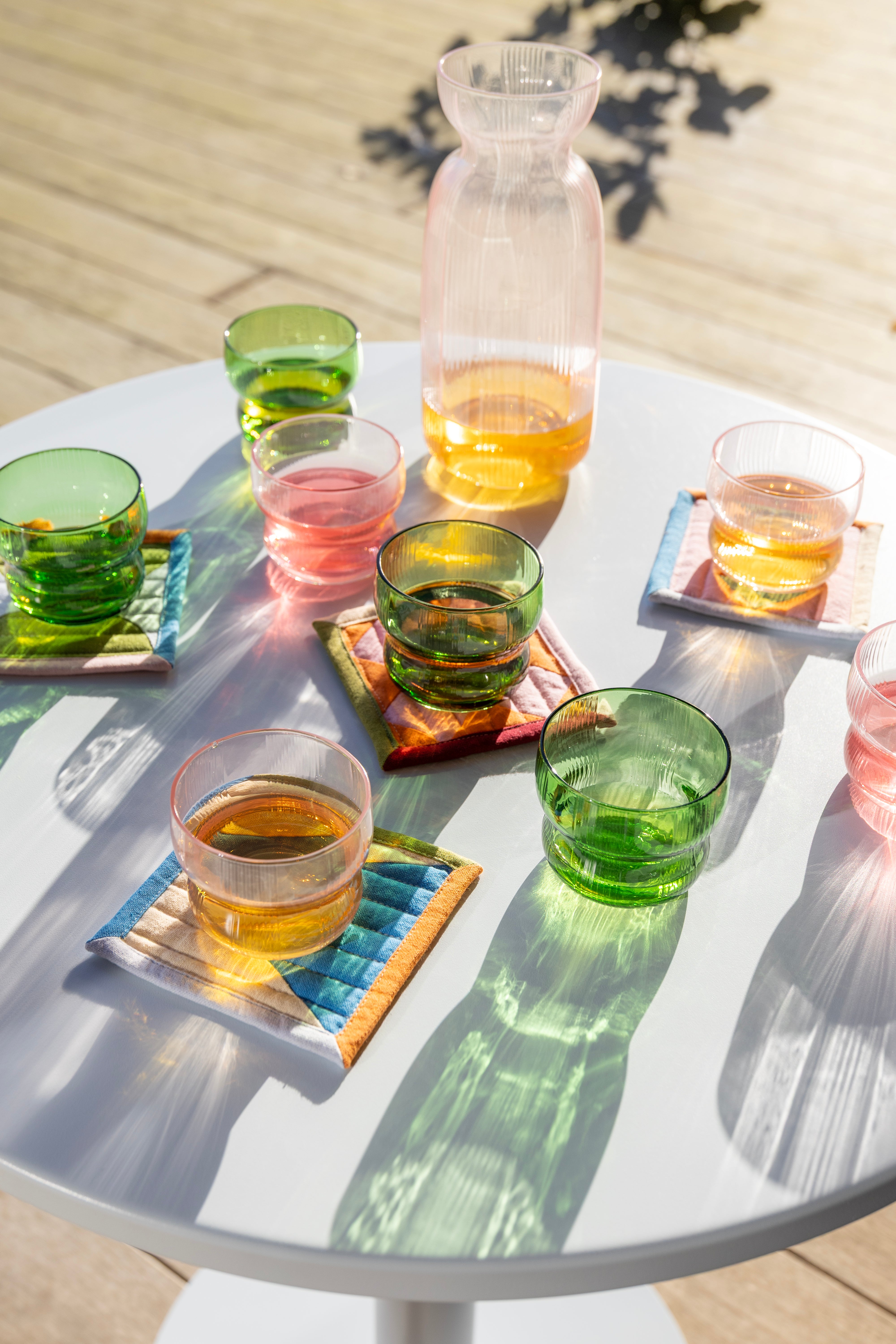 Karaf CIRCUS roze glas