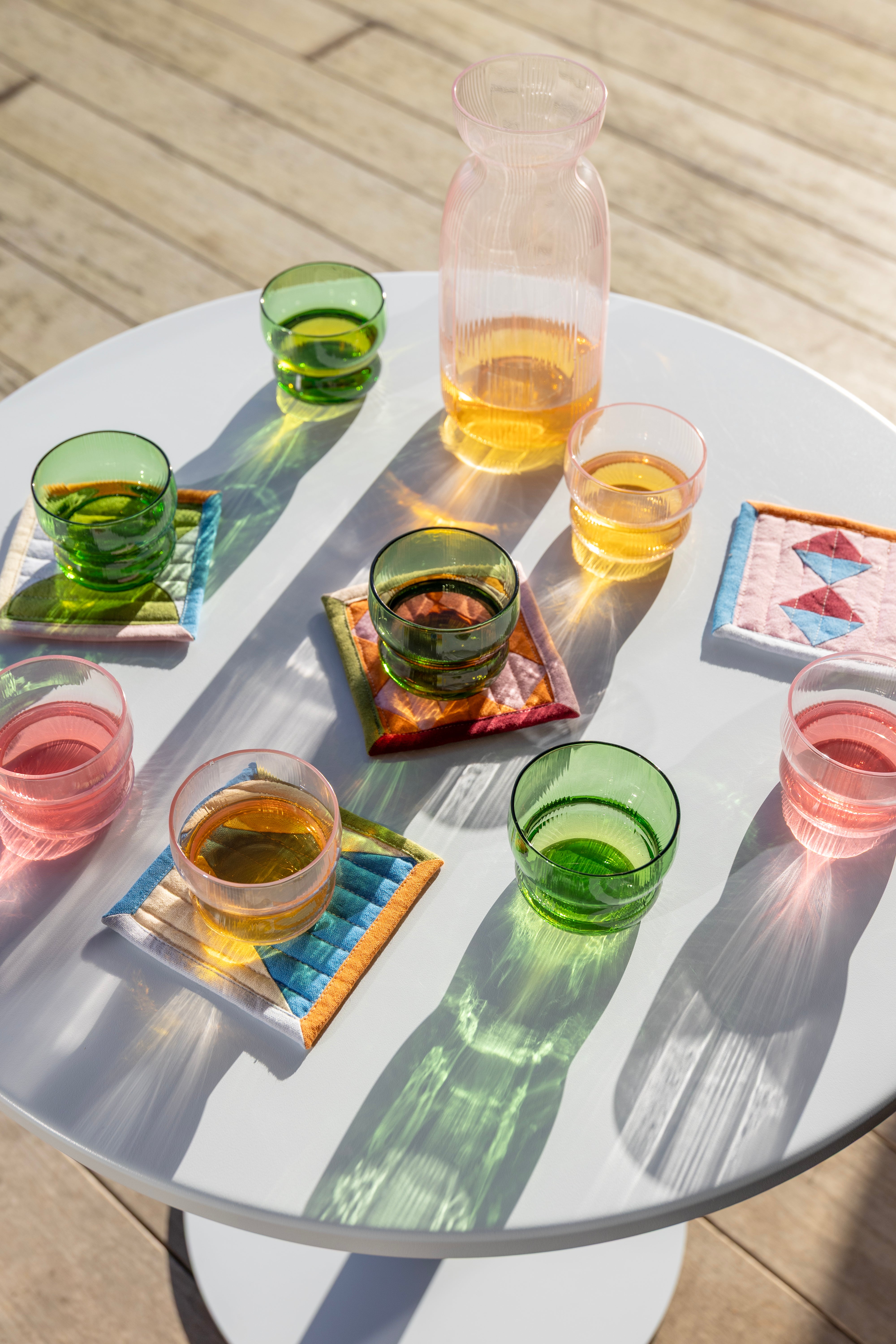 CIRCUS green glass tumbler set