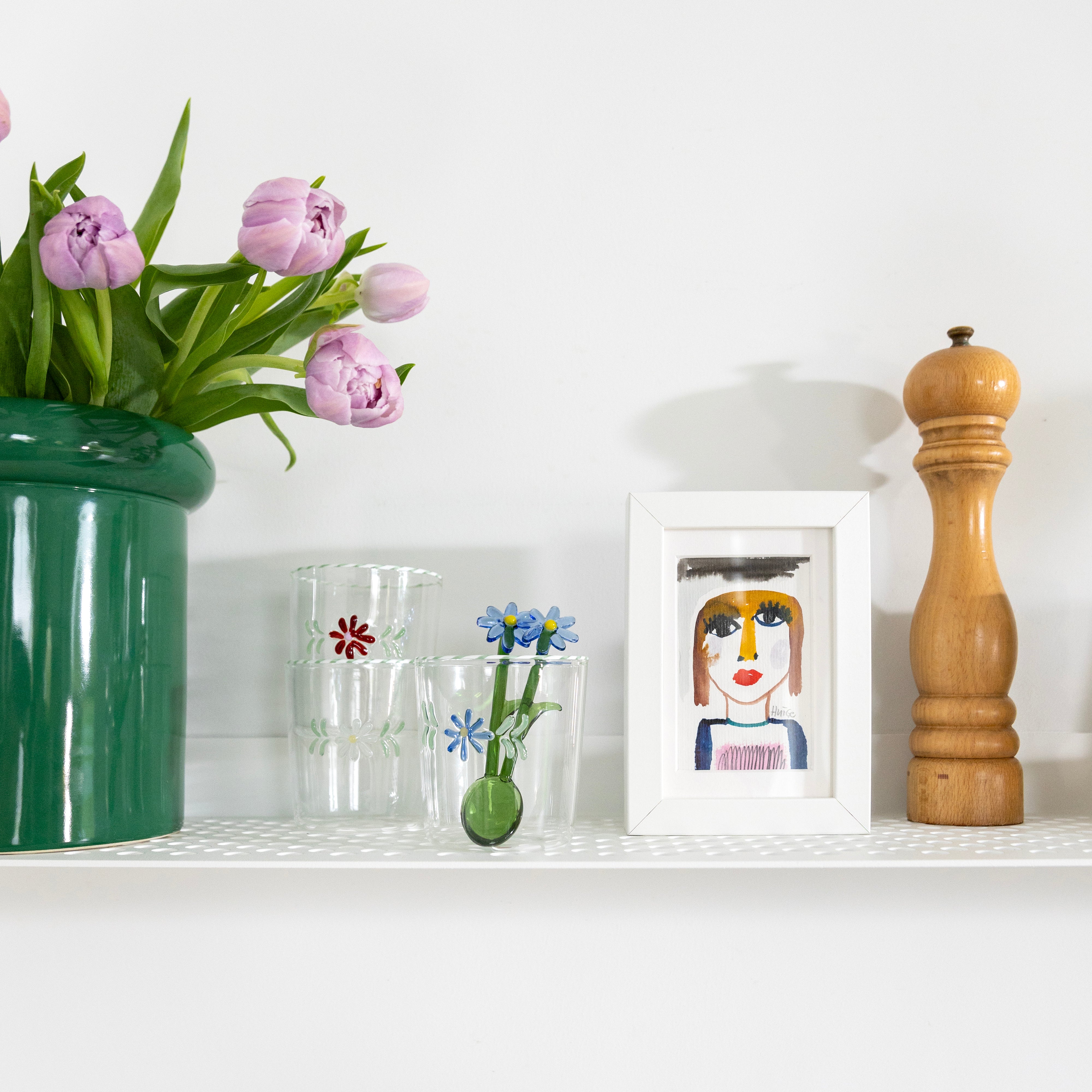 FLORA Glasses Set with Floral Motif