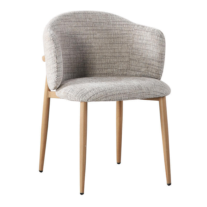 Stoel OSAKA grijsbeige met houten basis