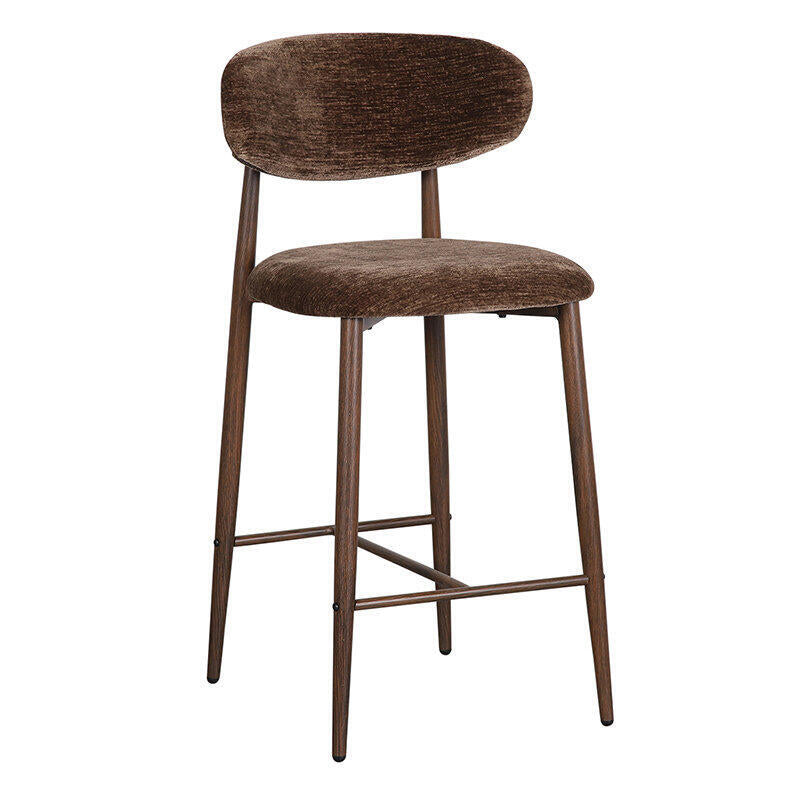 Hocker JAPANDI bruin met een donkere houten basis