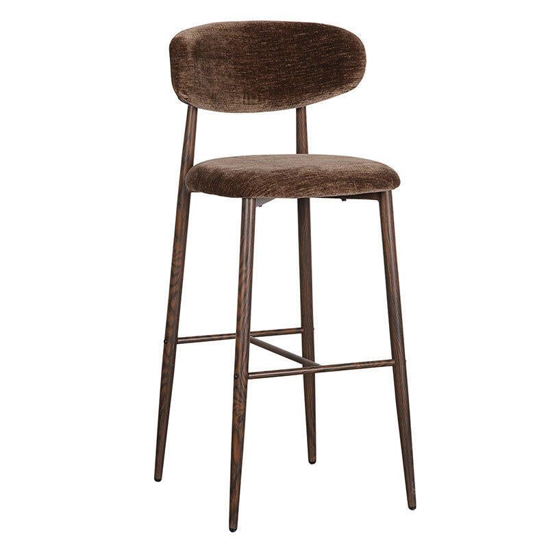 Hocker JAPANDI bruin met een donkere houten basis
