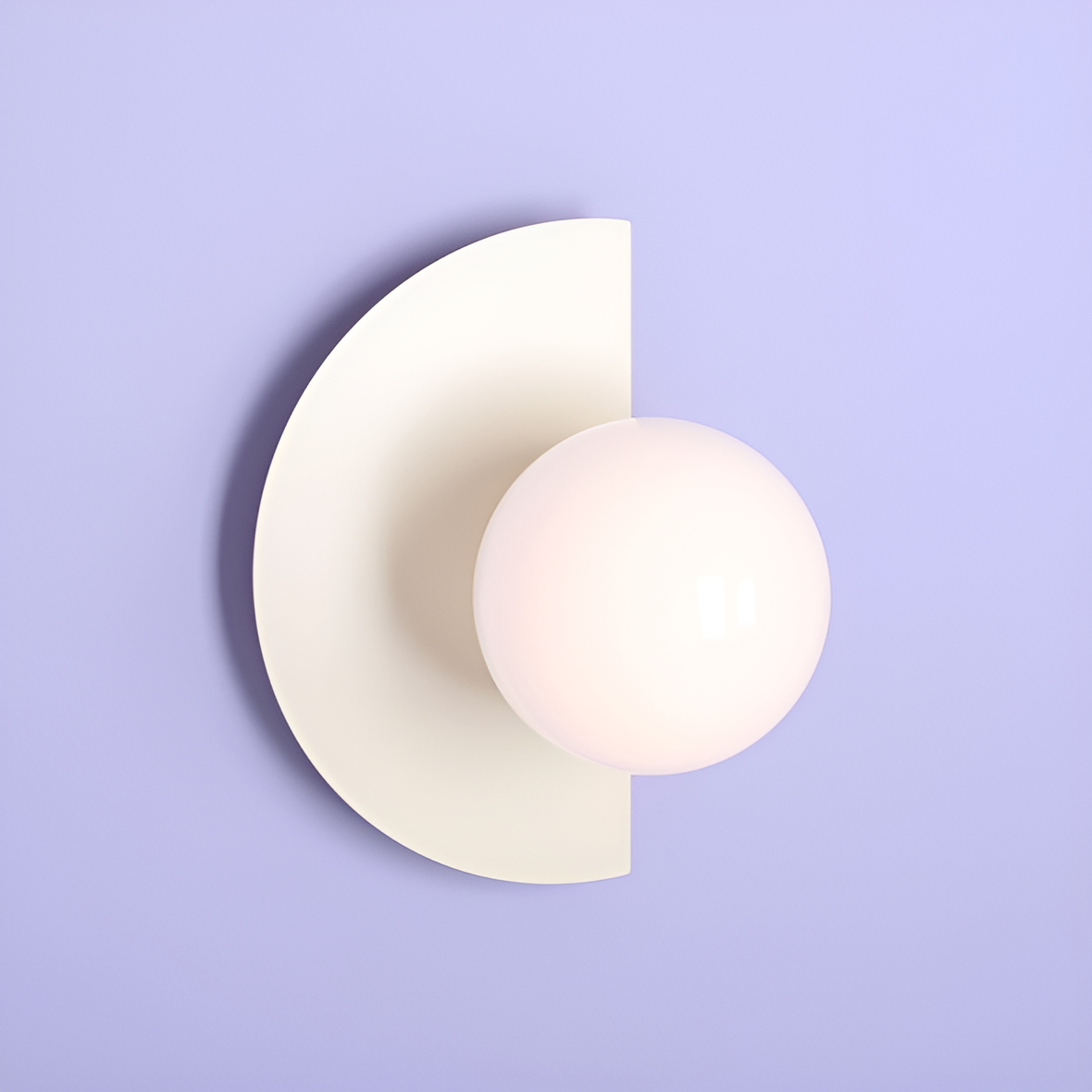 Wandlamp LOOP crème