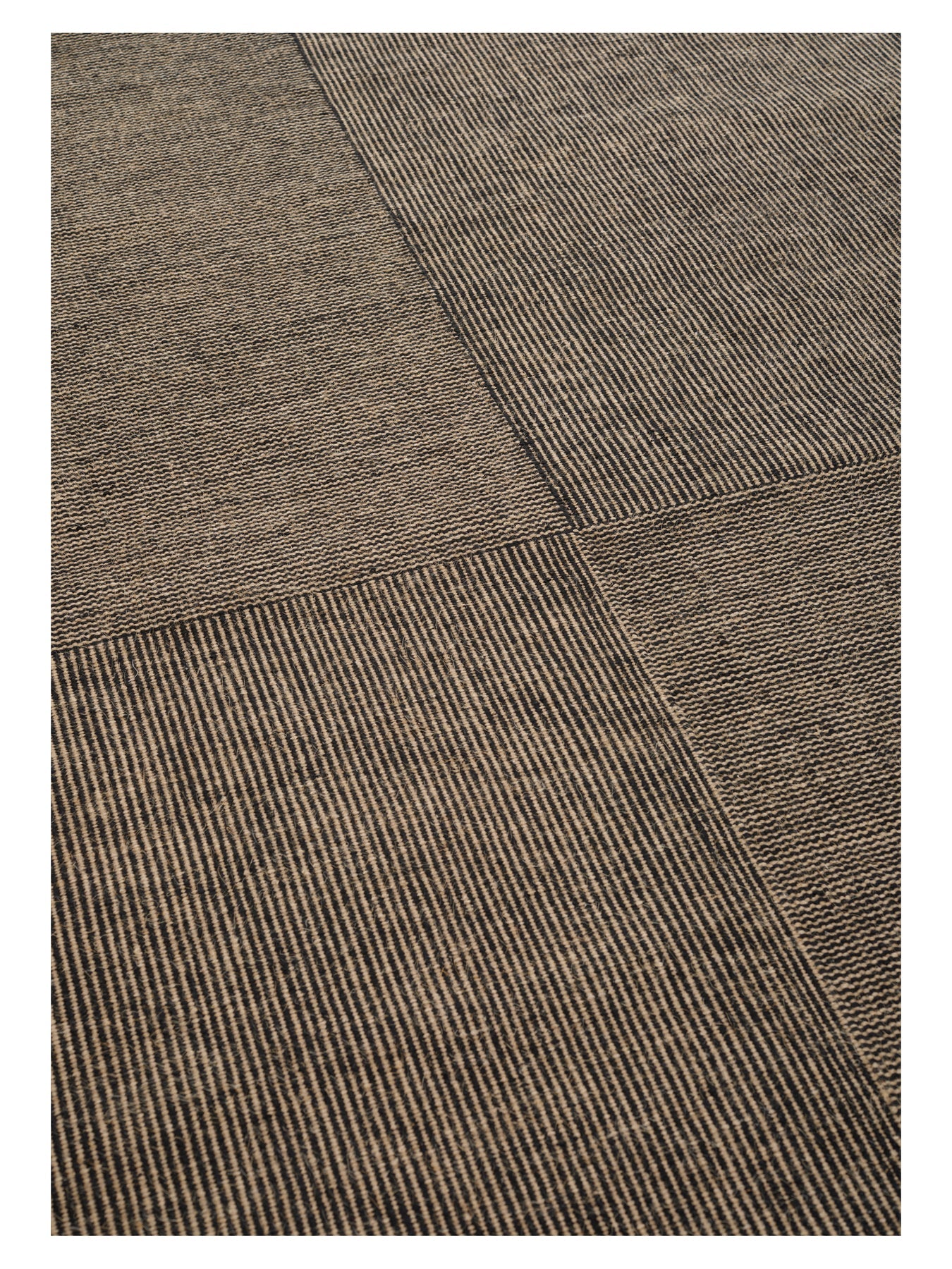 Vloerkleed KENT zwart met beige