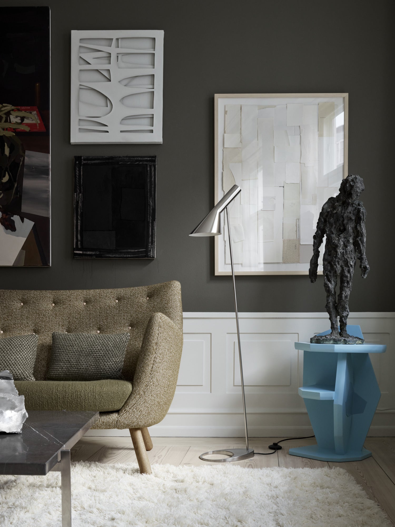 Stehlampe AJ poliertes Edelstahl