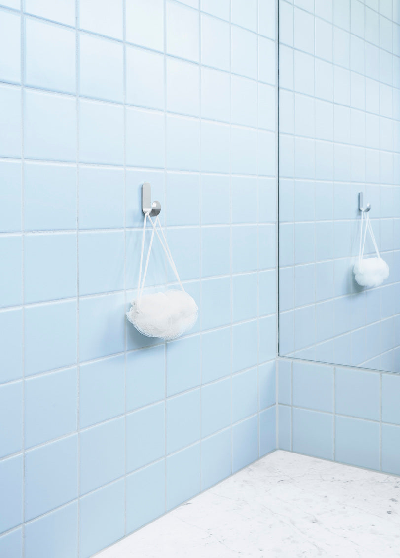 Set van CURVE haken mat zilver