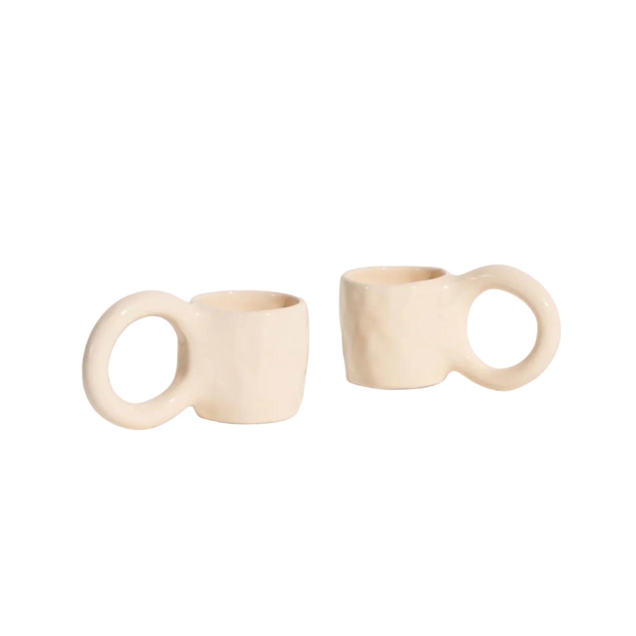 Set van vanille DONUT espresso kopjes