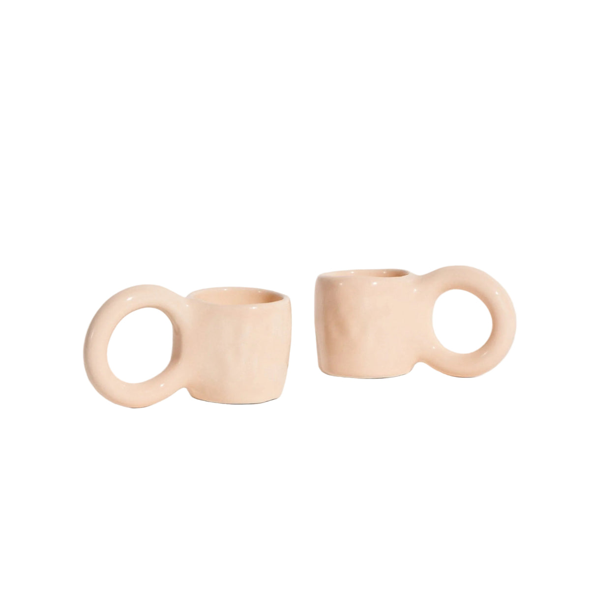 Set van espresso kopjes DONUT lichtroze
