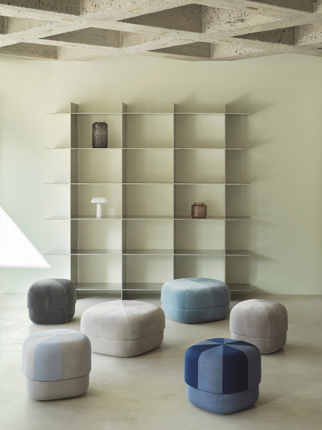 Pouf Circus Duo Pink mit Beige