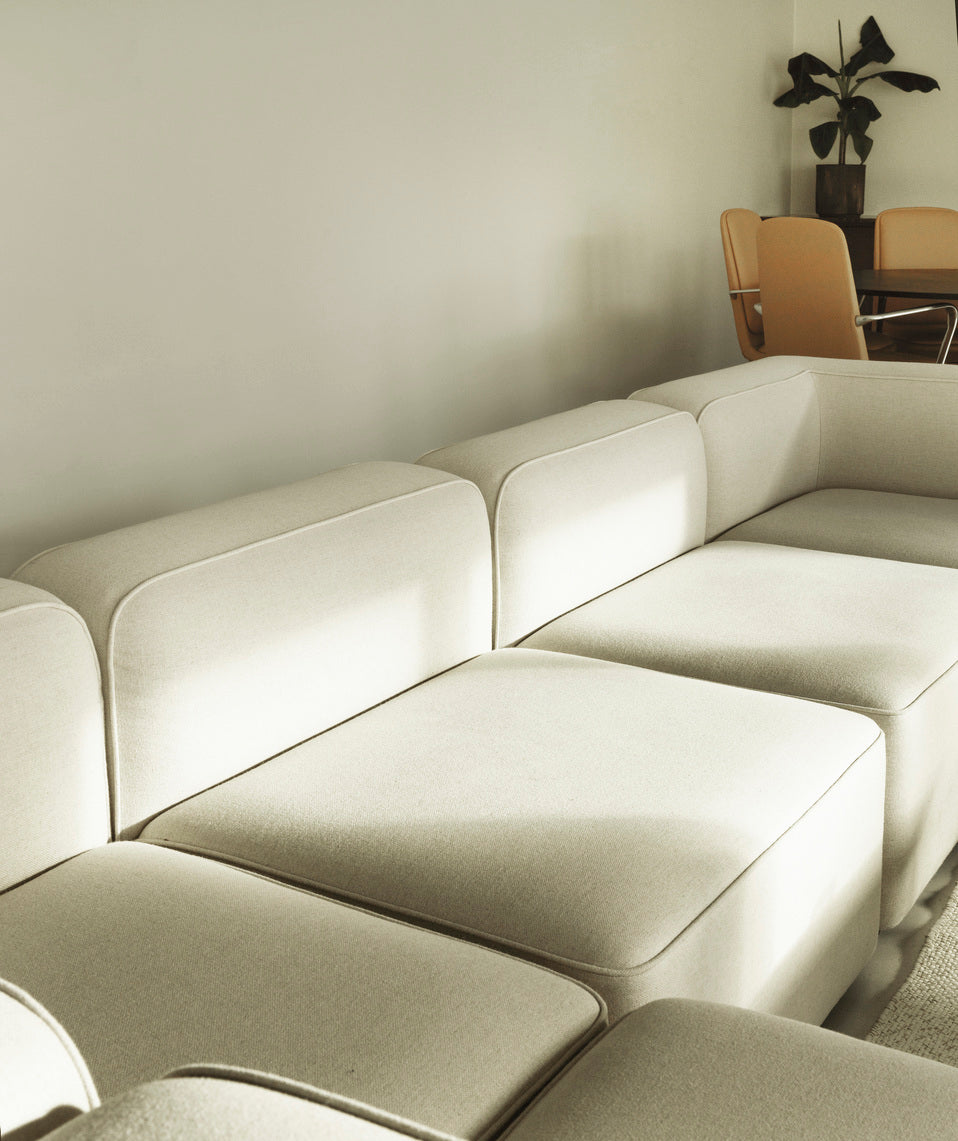 U-vormige bank ROPE met zwarte basis