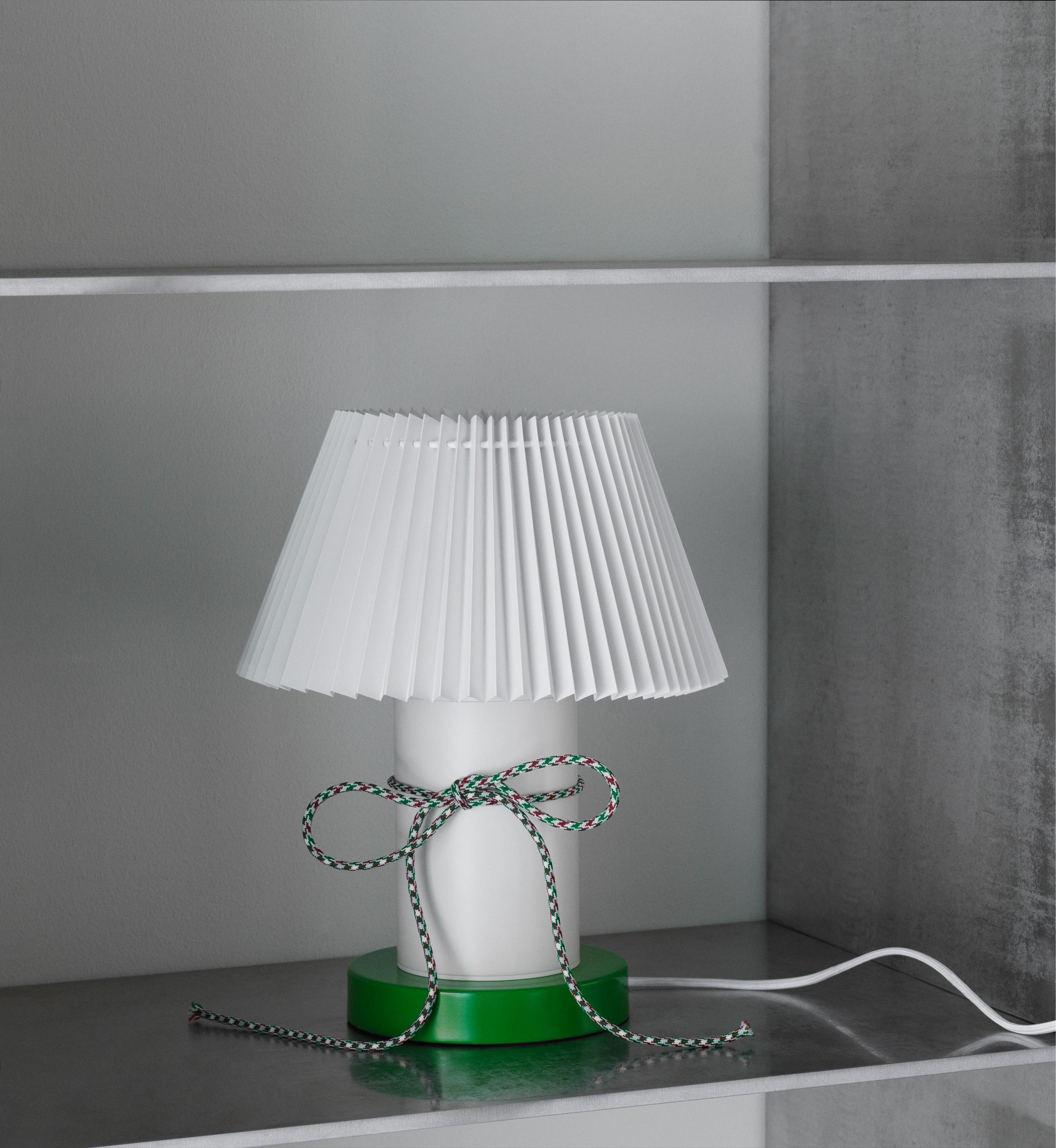 CELLU table lamp white with green base