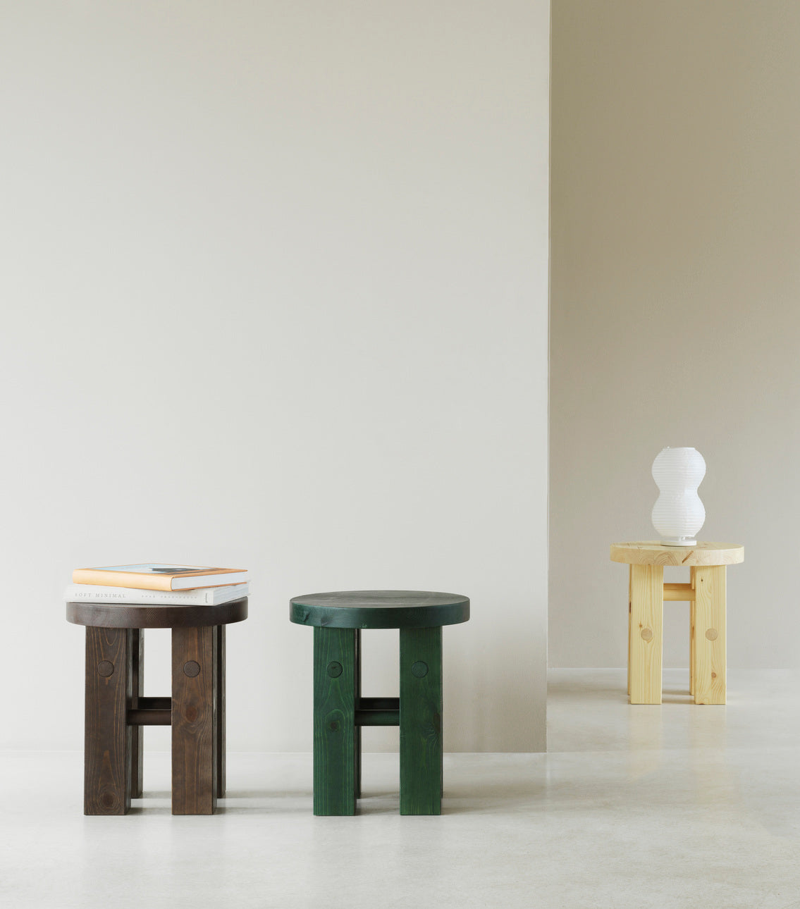 Houten kruk FYR donkerbruin