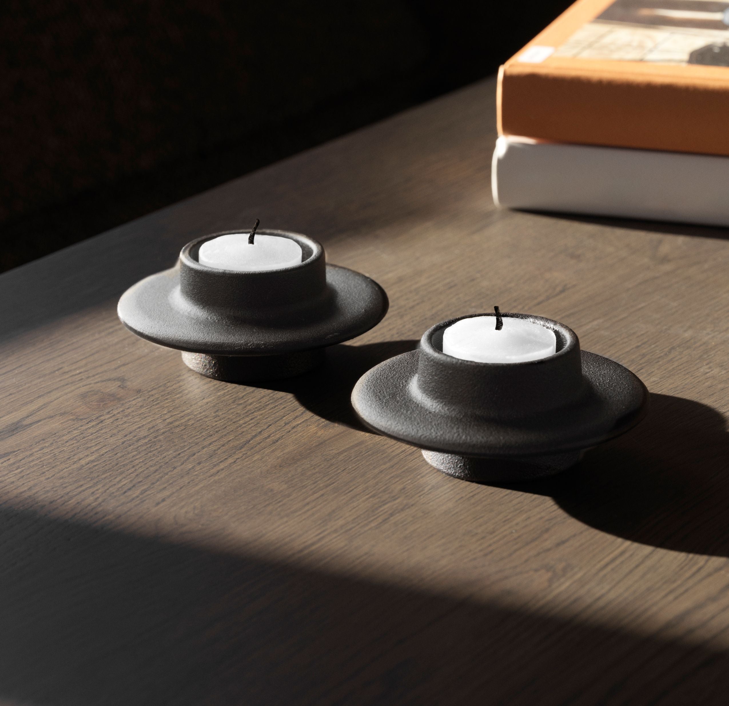 HEIMA TEALIGHT Candle Holder Black Cast Iron