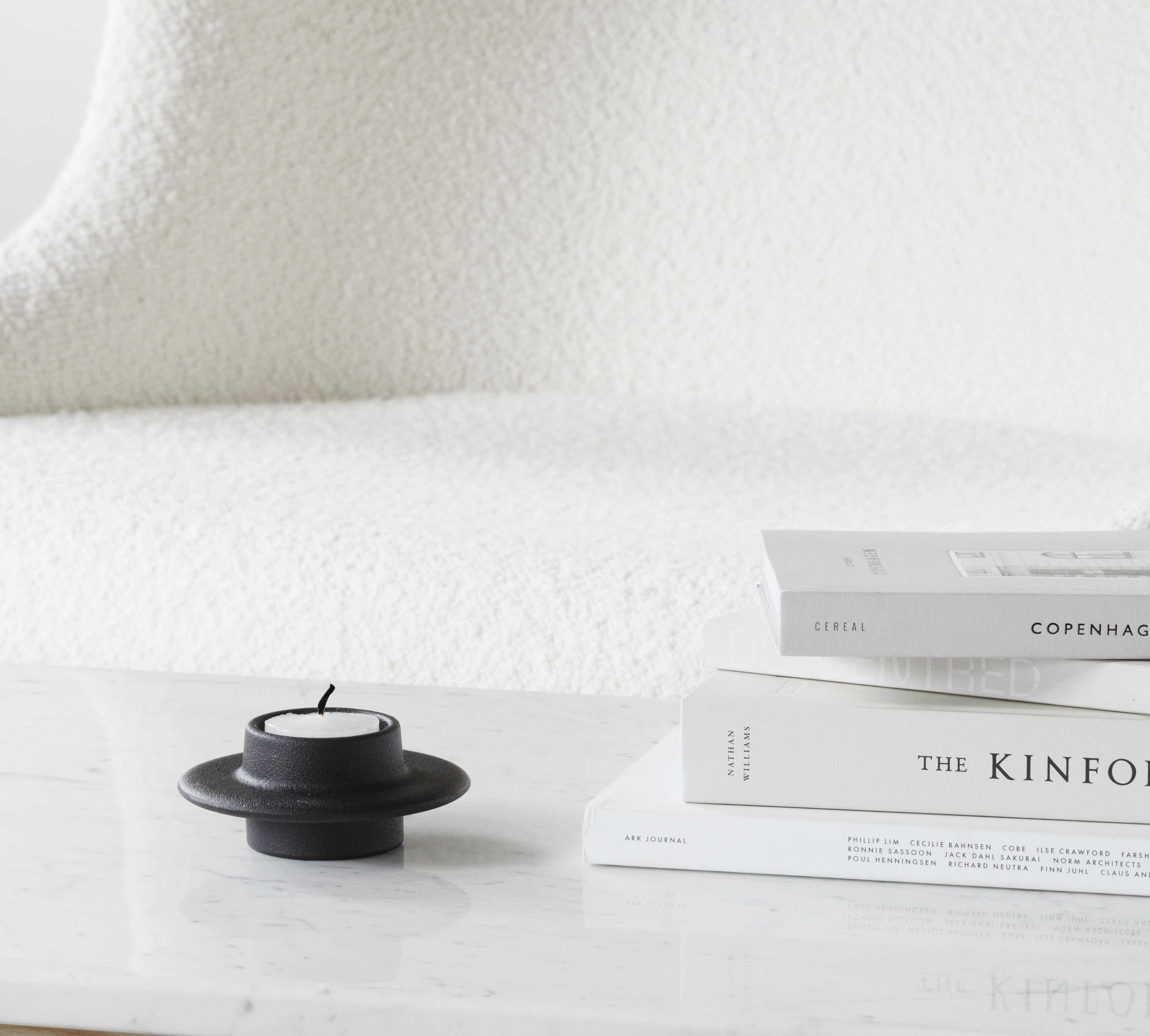 HEIMA TEALIGHT Candle Holder Black Cast Iron