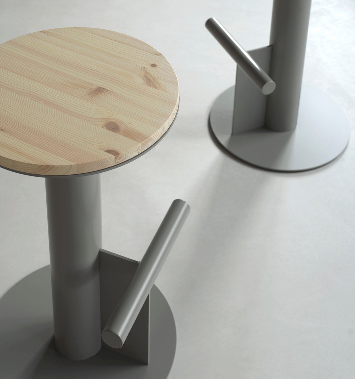 Barstuhl graues Feld