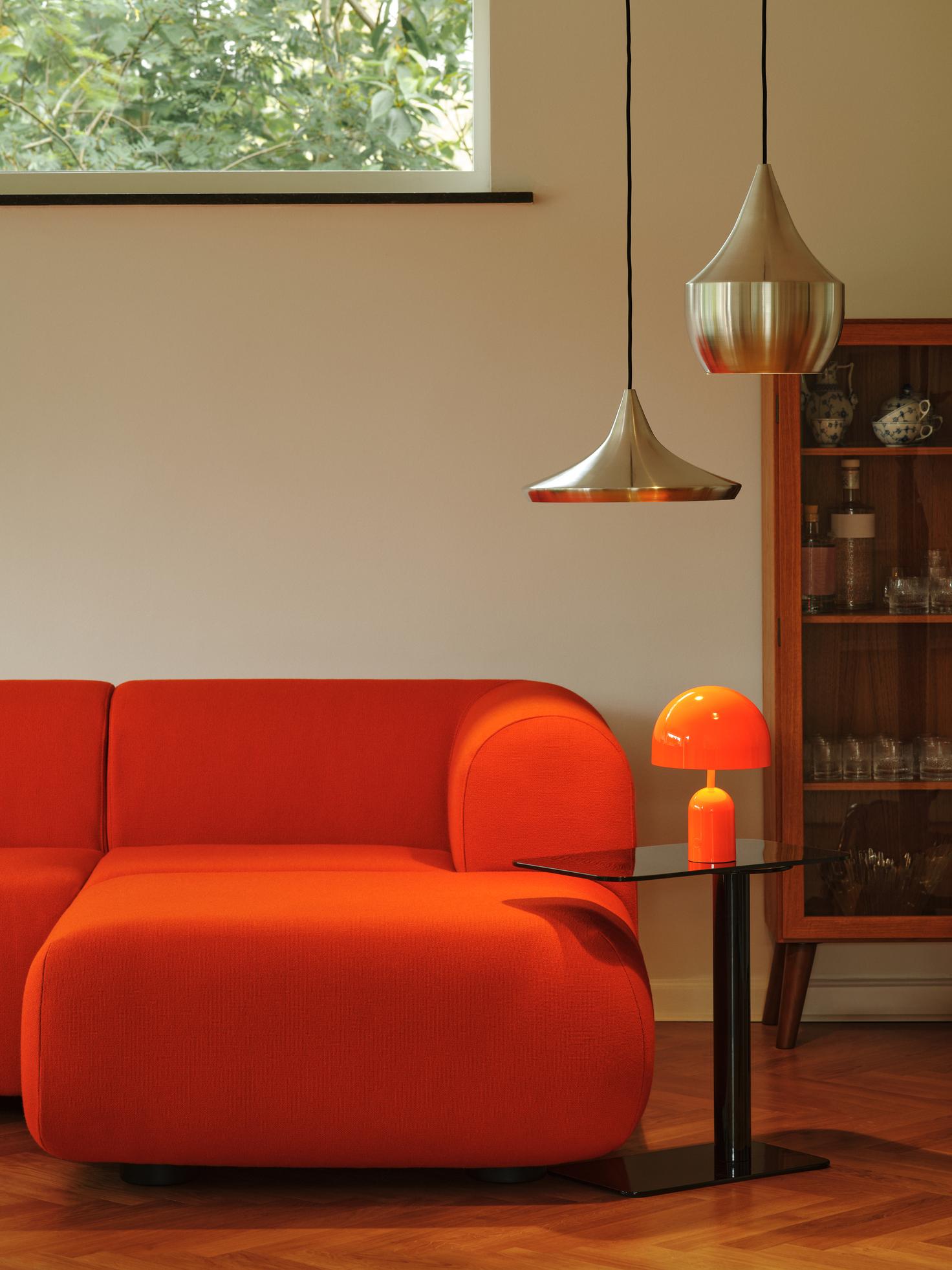 UNBEATEN WIDE silver pendant lamp