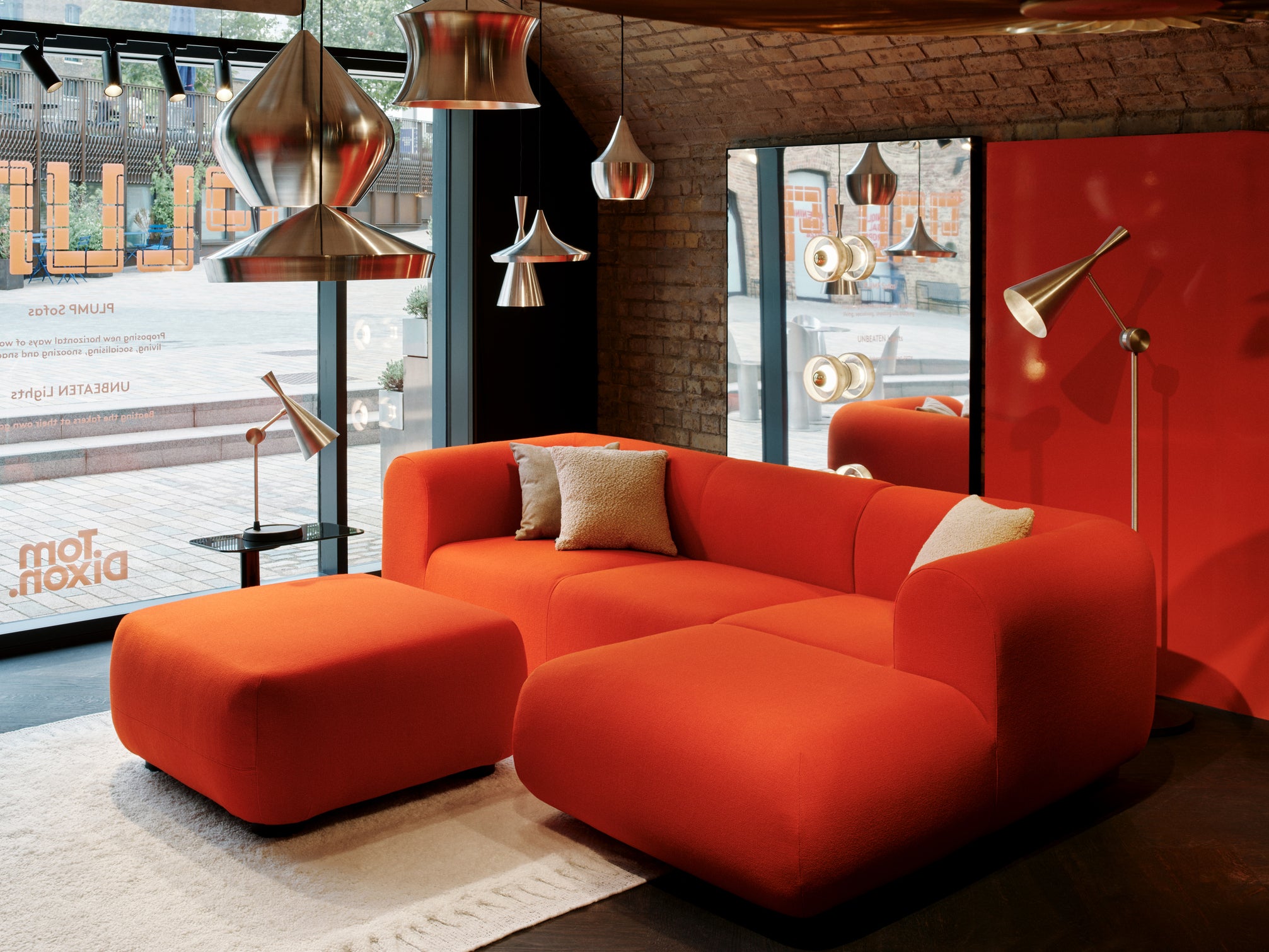 Polsterte, pralle Ottomane