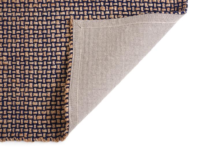 Teppich WEAVE dunkelblau mit beige