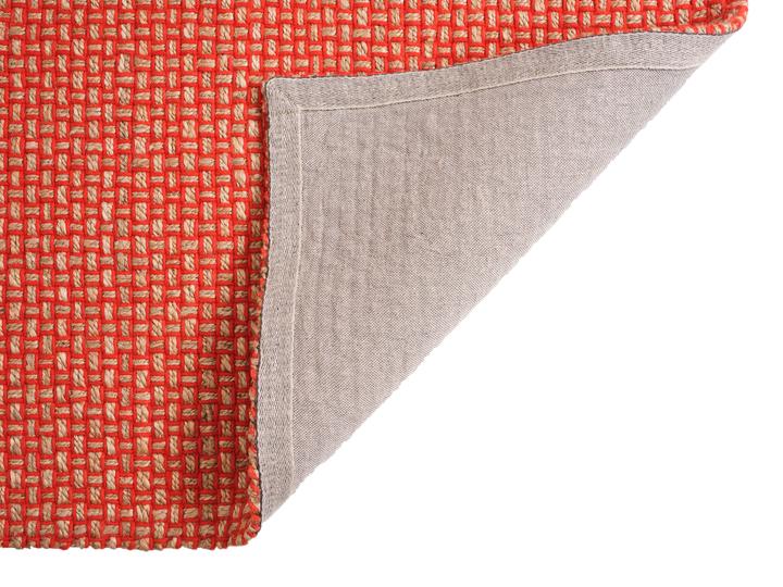 Vloerkleed WEAVE rood met beige