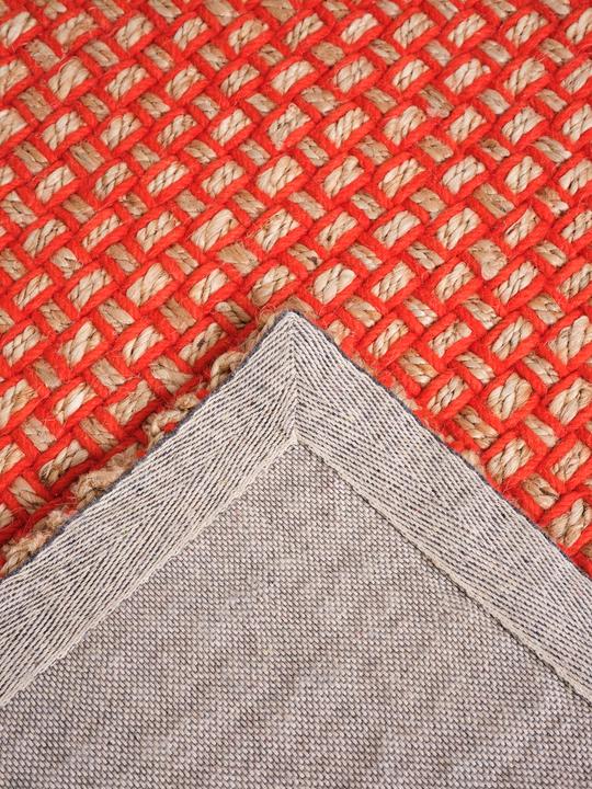 Vloerkleed WEAVE rood met beige