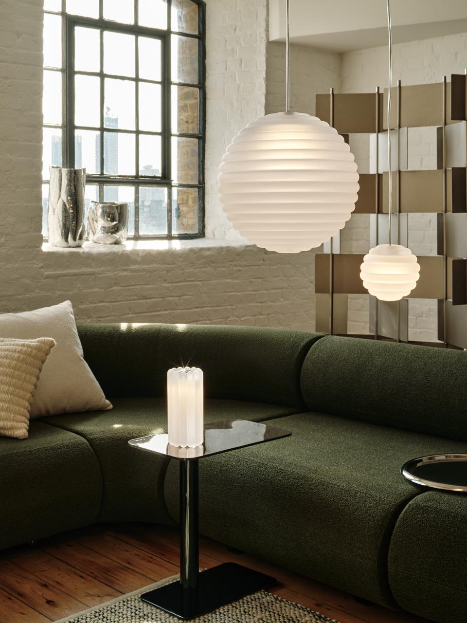 Round Pendant Lamp PRESS Matte Glass