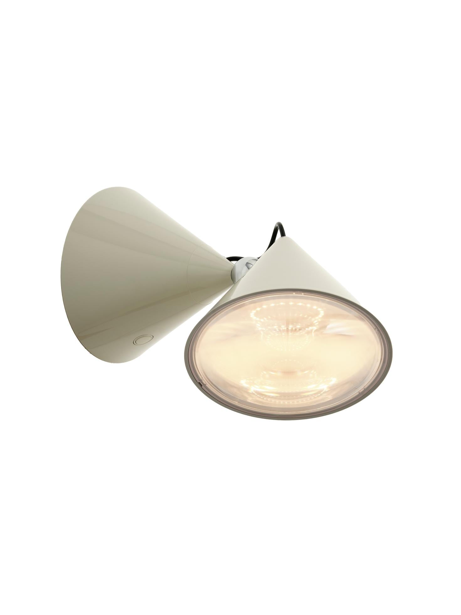 Verstelbare wandlamp POSE crème
