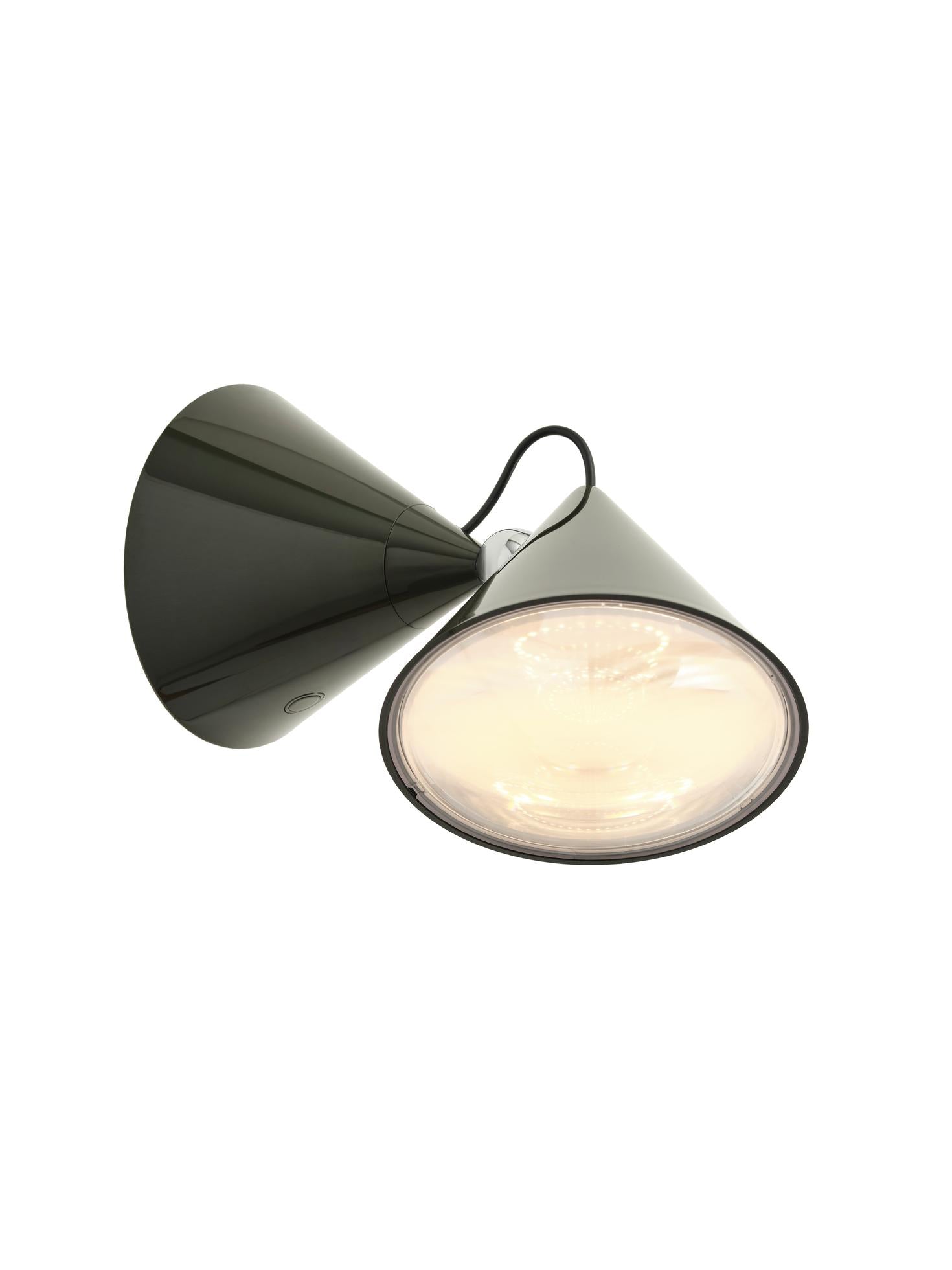 Verstelbare wandlamp POSE grijs