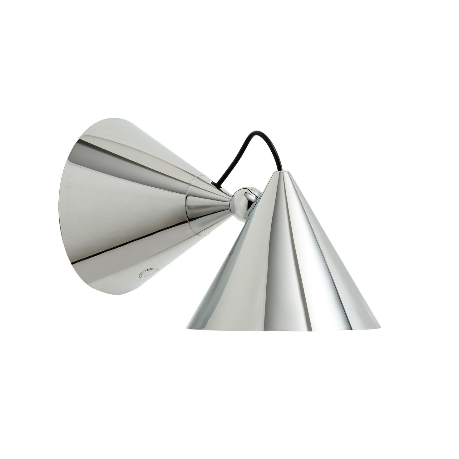Verstelbare wandlamp POSE zilver