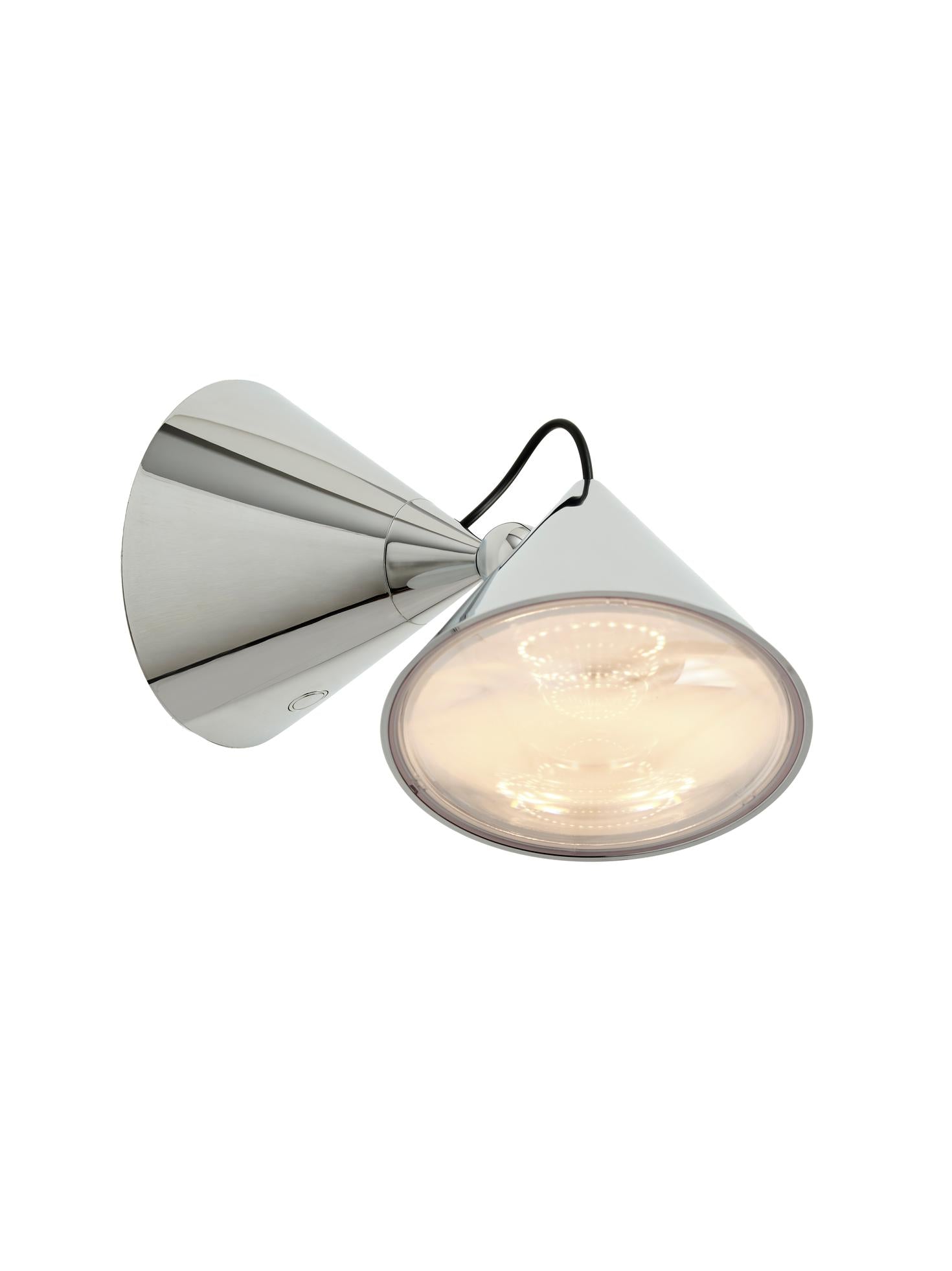 Verstelbare wandlamp POSE zilver