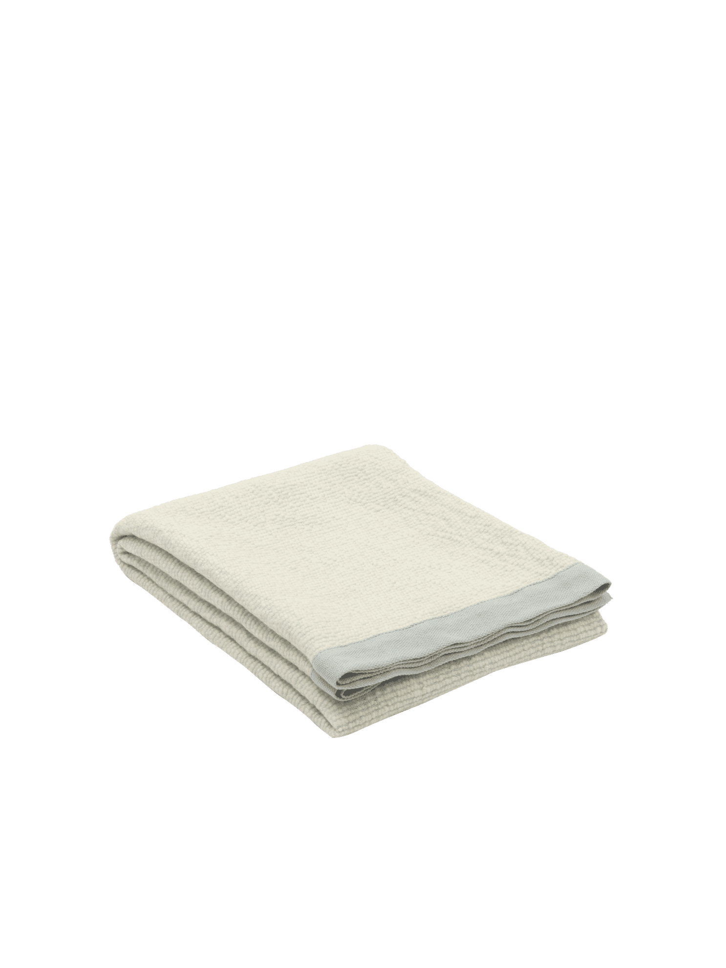 Cream THREAD blanket with blue