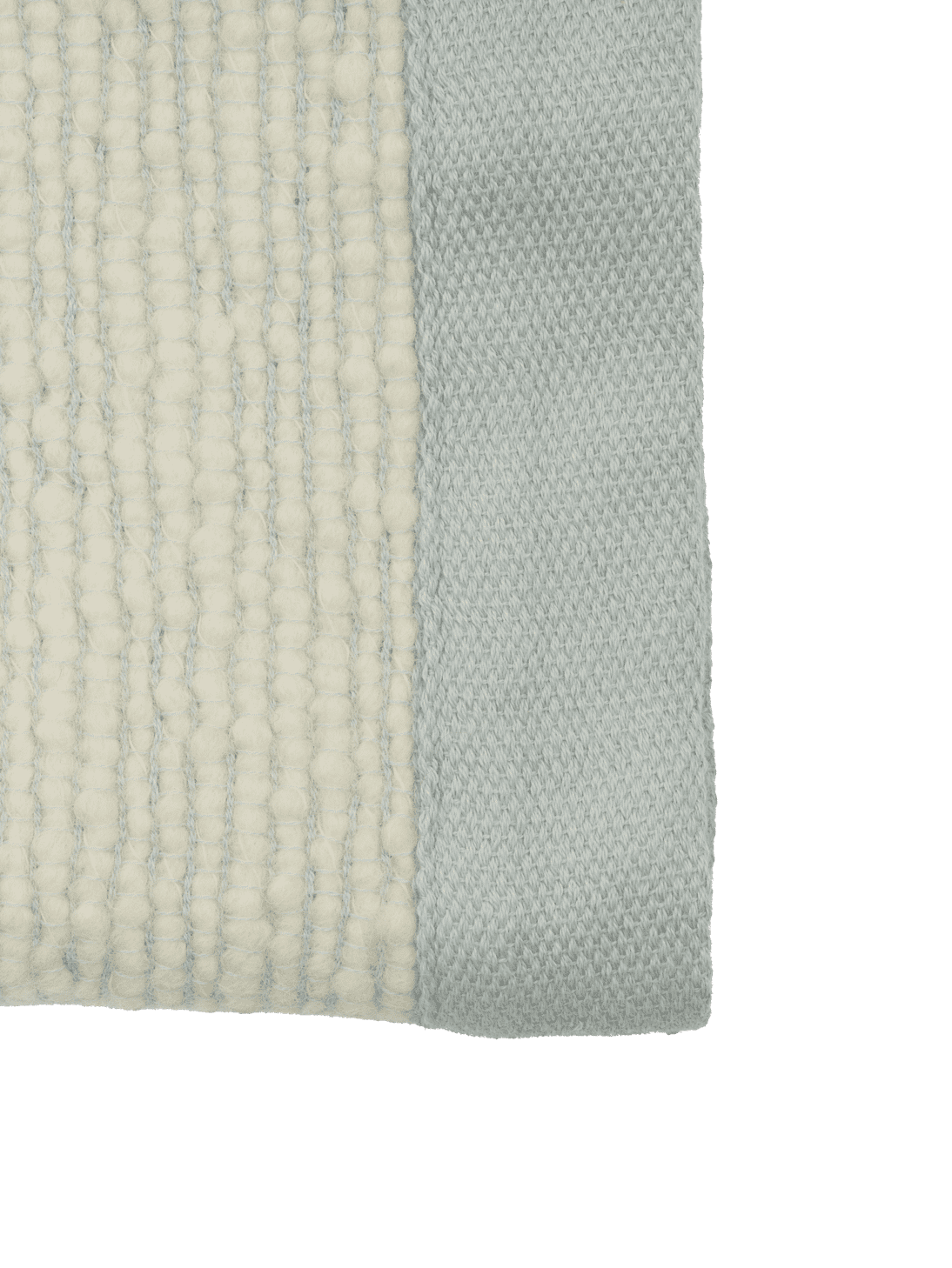 Cream THREAD blanket with blue