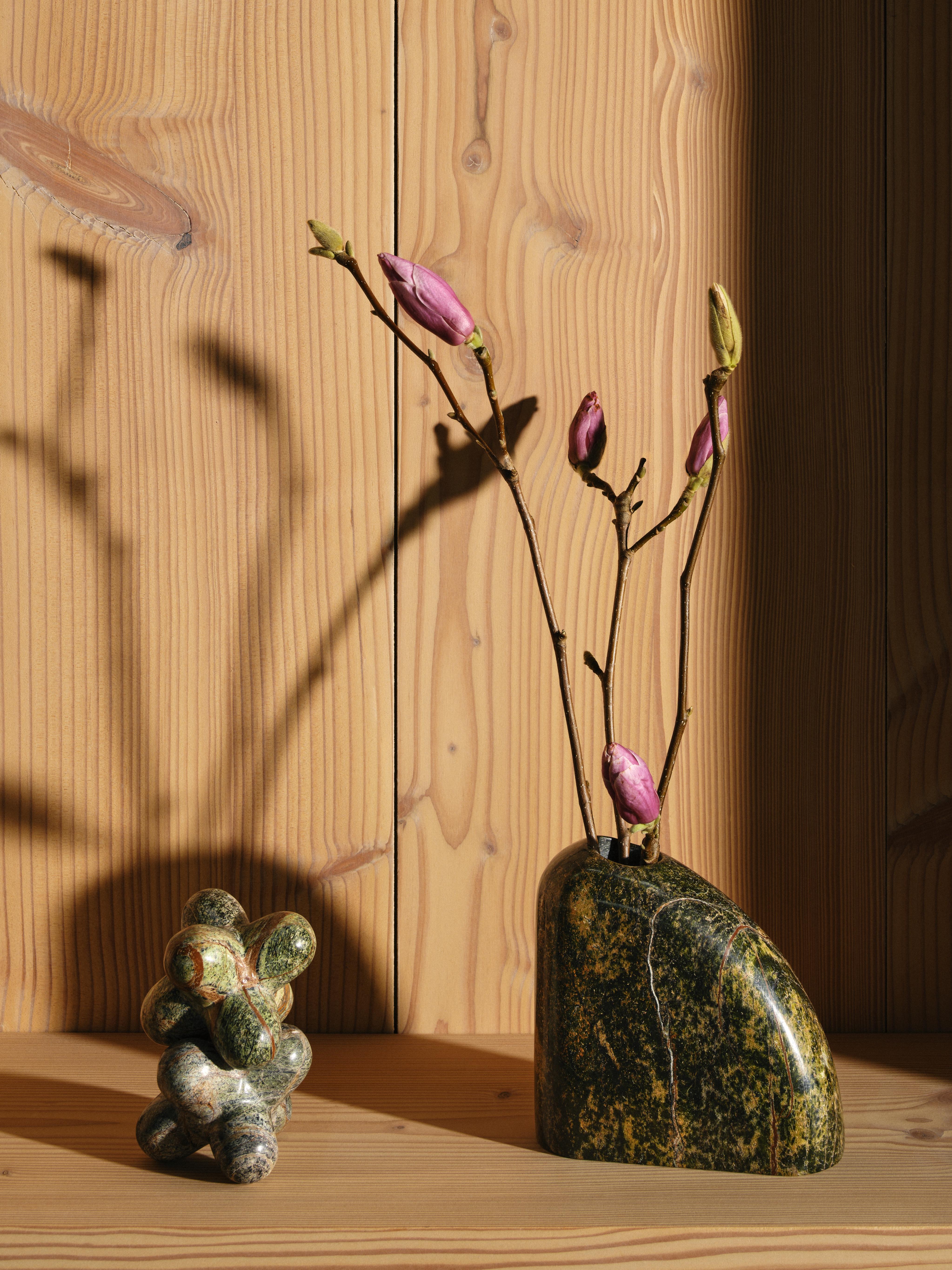 Decoratie JACK groene marmer bos