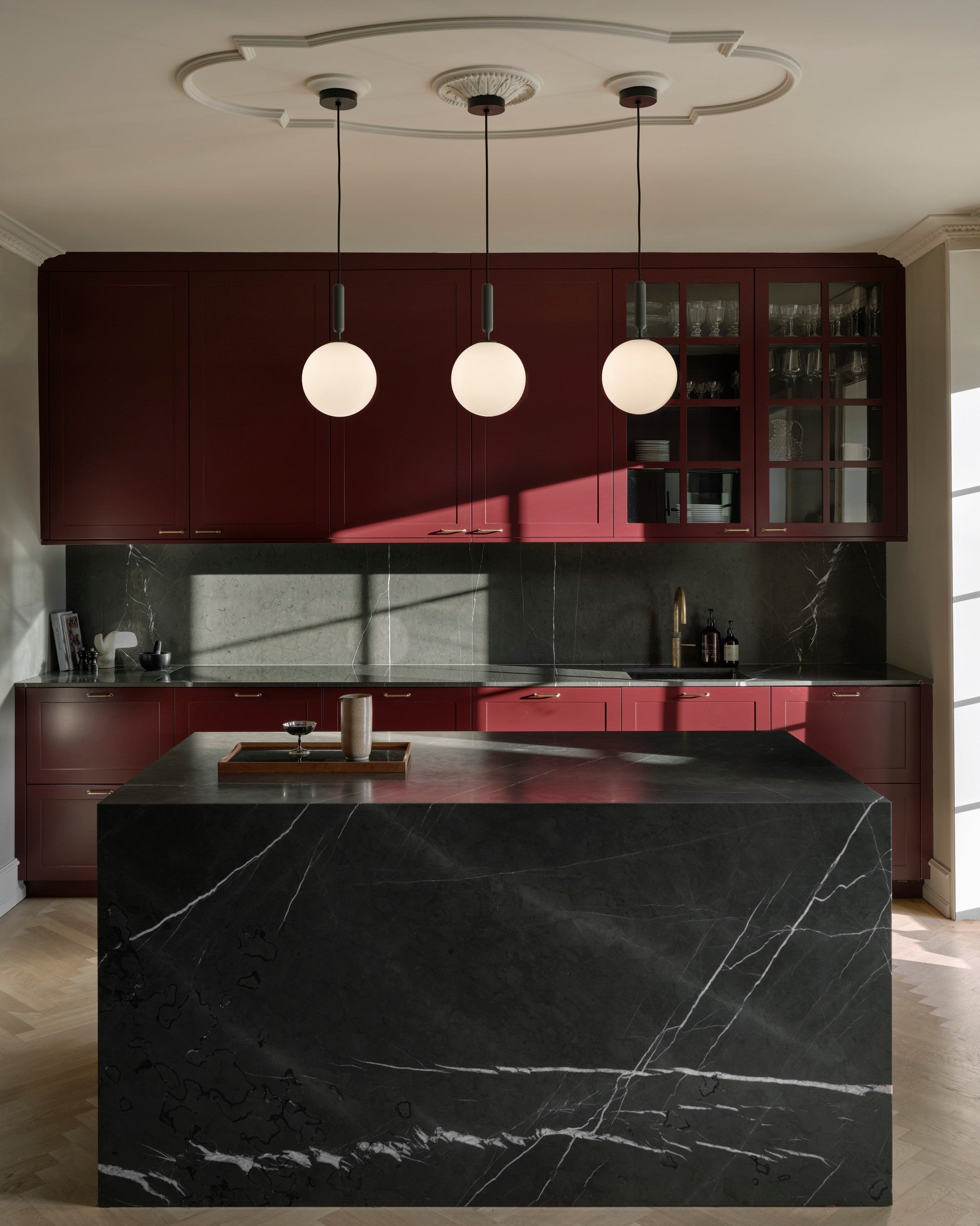 MIIRA Pendant Lamp in Graphite with Opal Glass