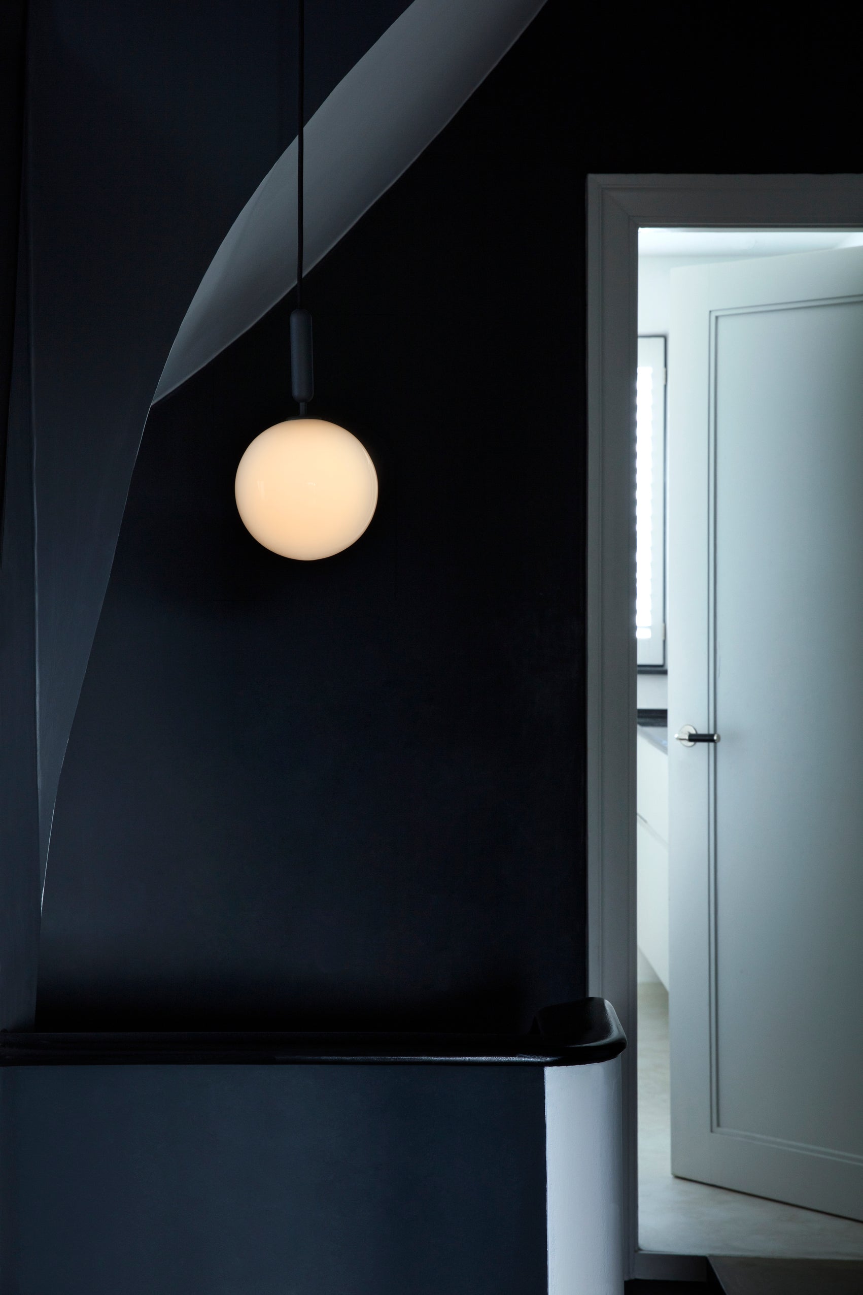 MIIRA Pendant Lamp in Graphite with Opal Glass
