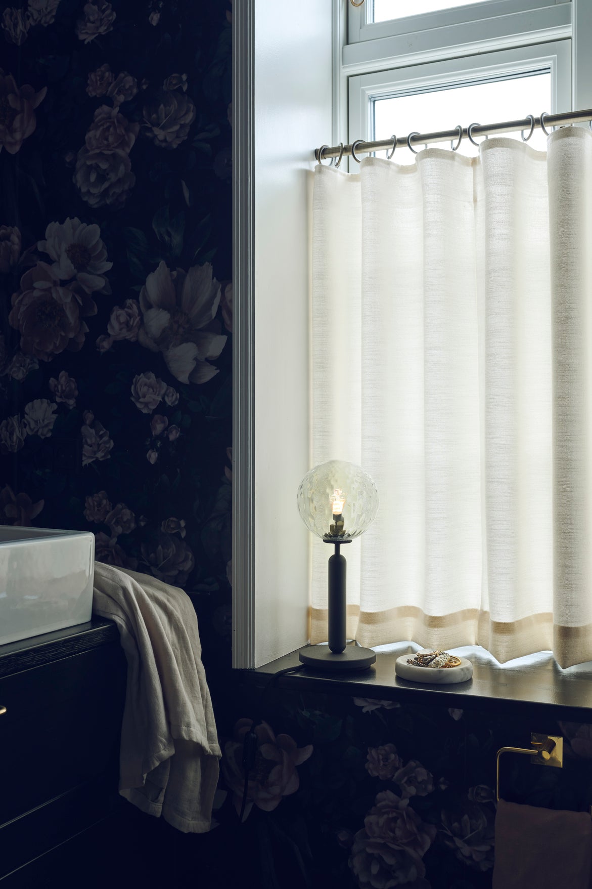 Tafellamp MIIRA grafiet met transparant glas