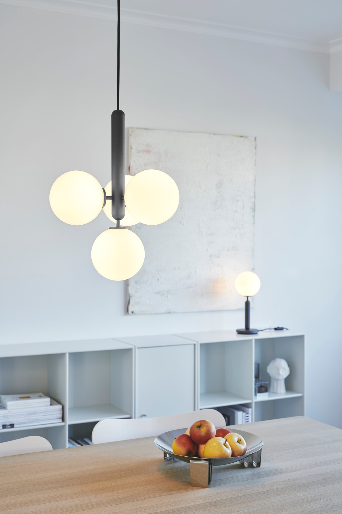 MIIRA 4 Pendant Lamp in Graphite with Opal Glass