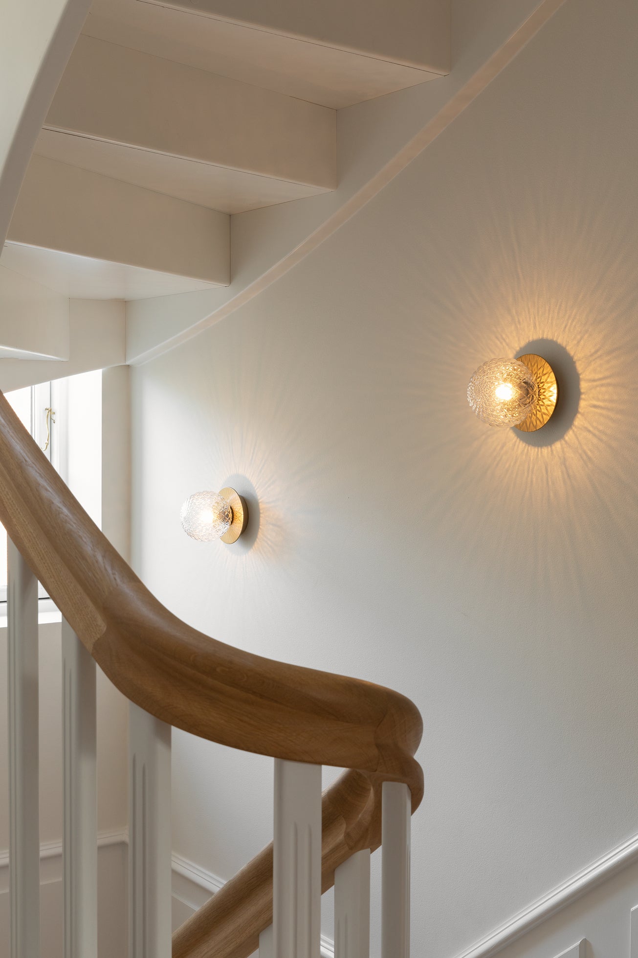 Inbouw wandlamp LIILA goud met transparant glas