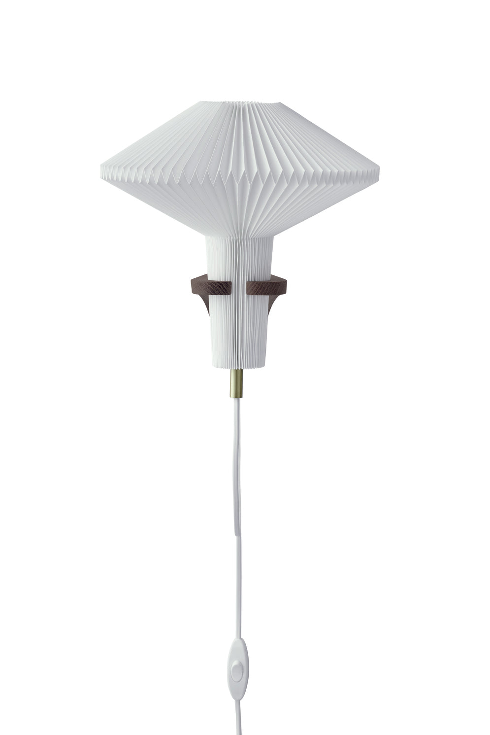 Wall Lamp MODEL 204 MUSHROOM white with dark oak base