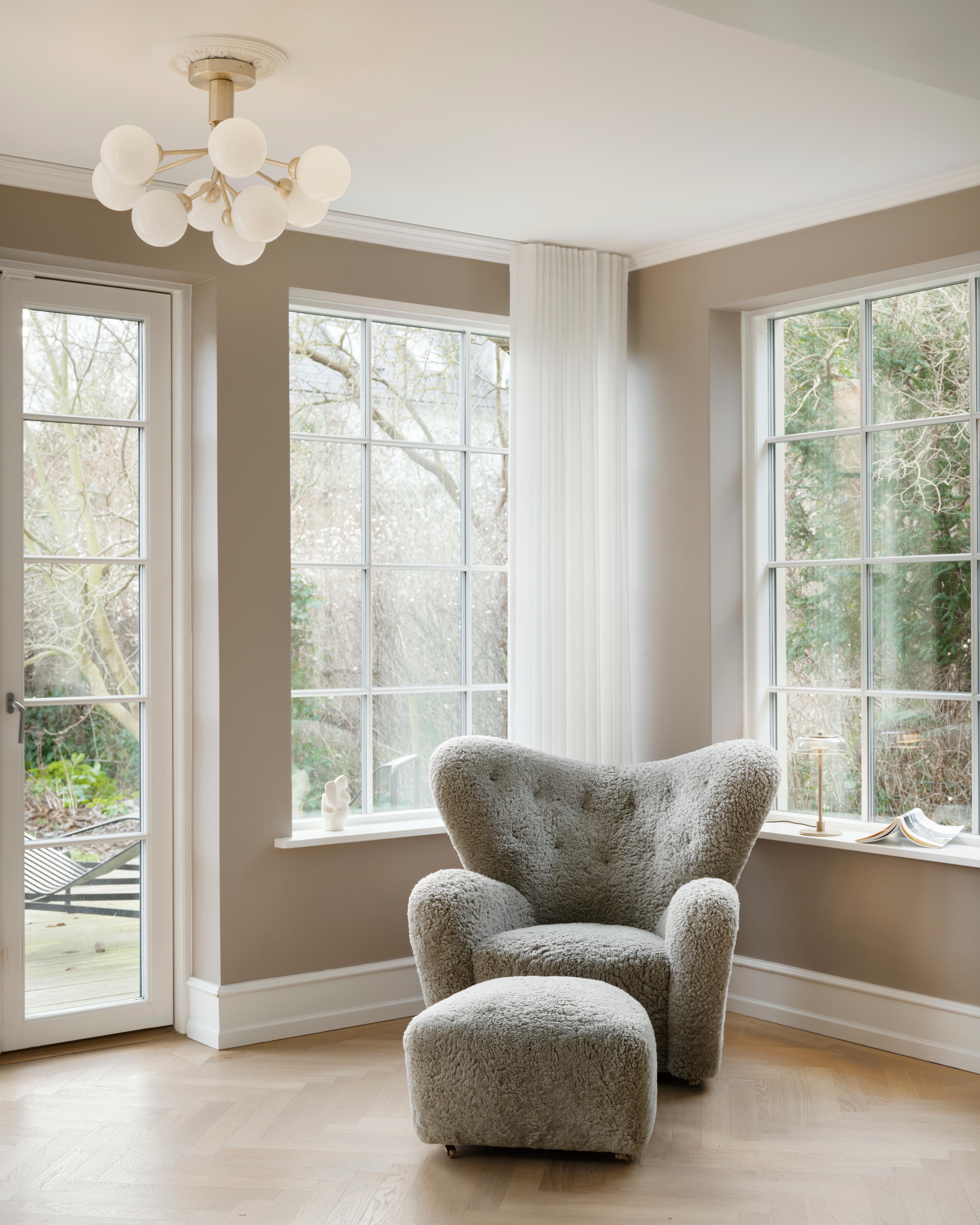 Plafondlamp APIALES 9 zwart met opaalglas