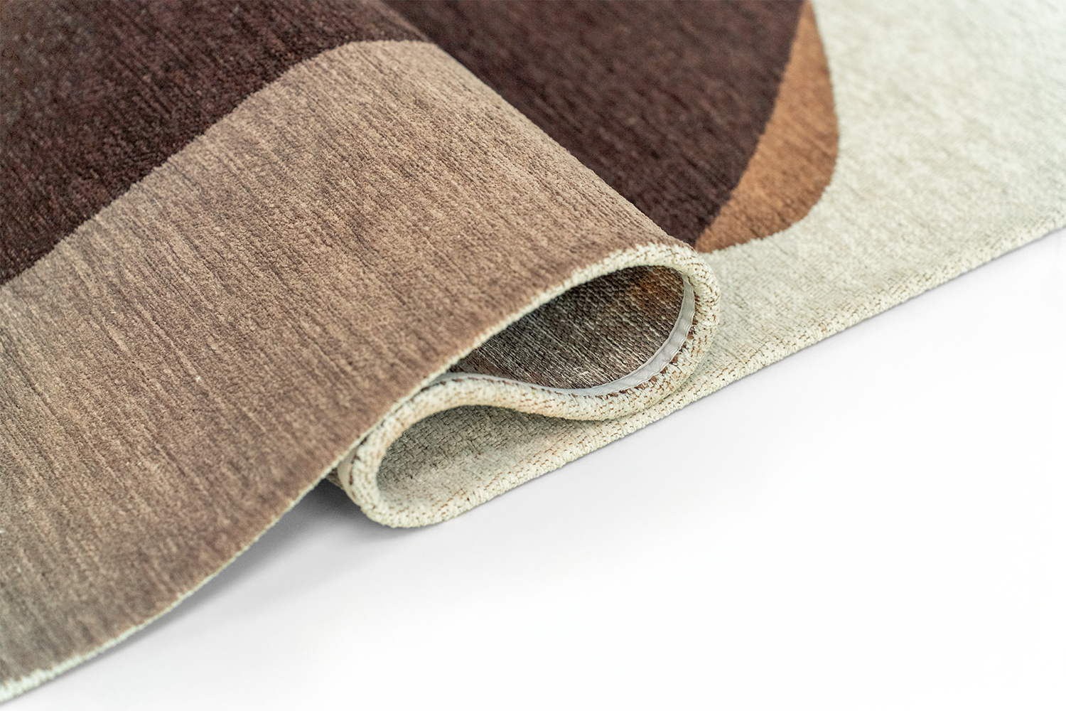 Vloerkleed STONES beige met bruin en koffiebruin