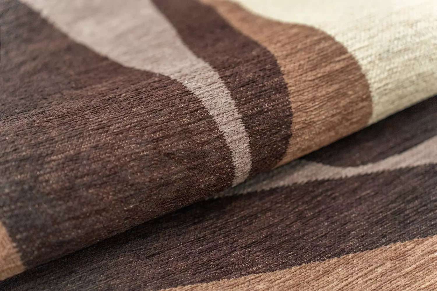 Vloerkleed STONES beige met bruin en koffiebruin