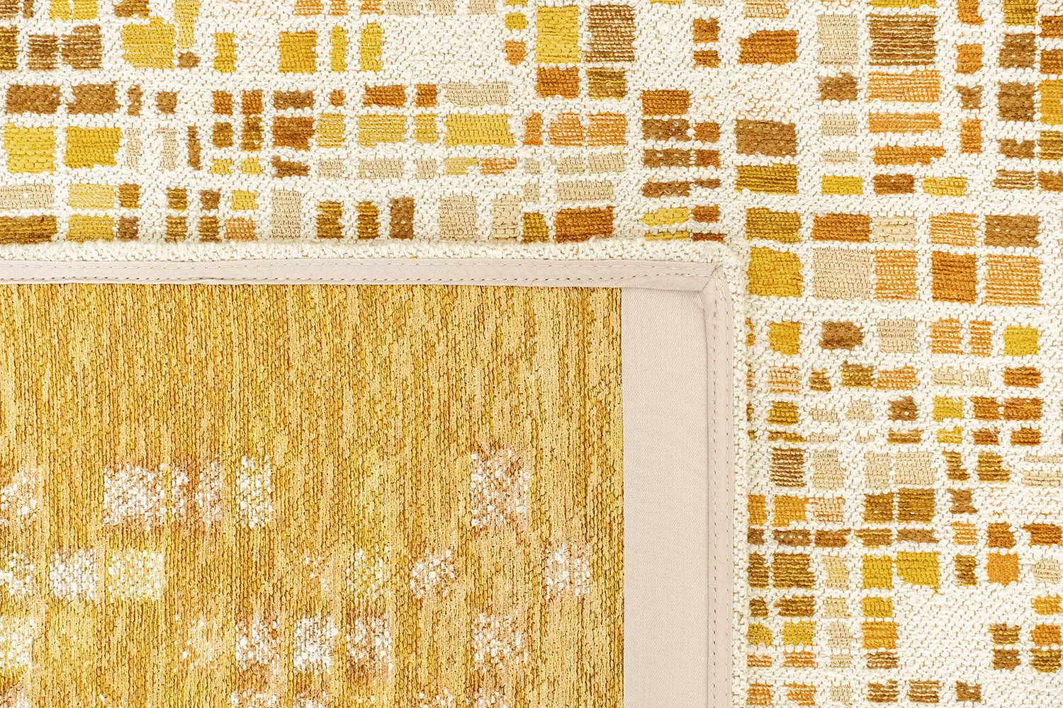 CUBIK beige vloerkleed met oranje en geel