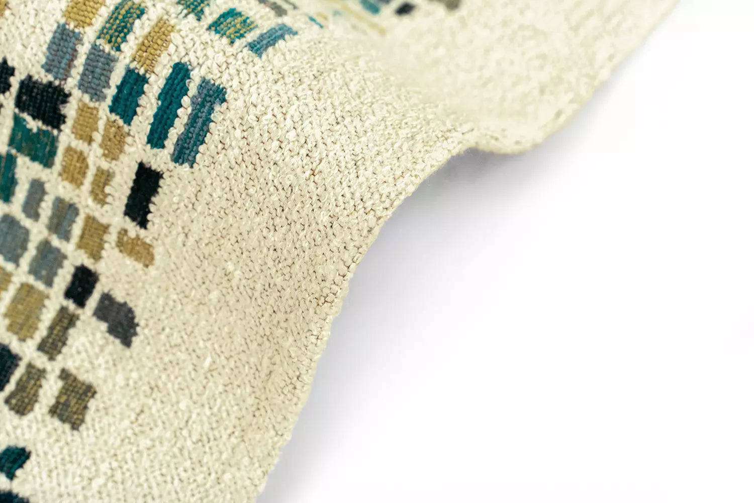 CUBIK beige tapijt met blauw en groen