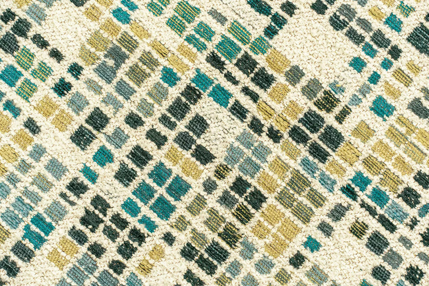 CUBIK beige tapijt met blauw en groen