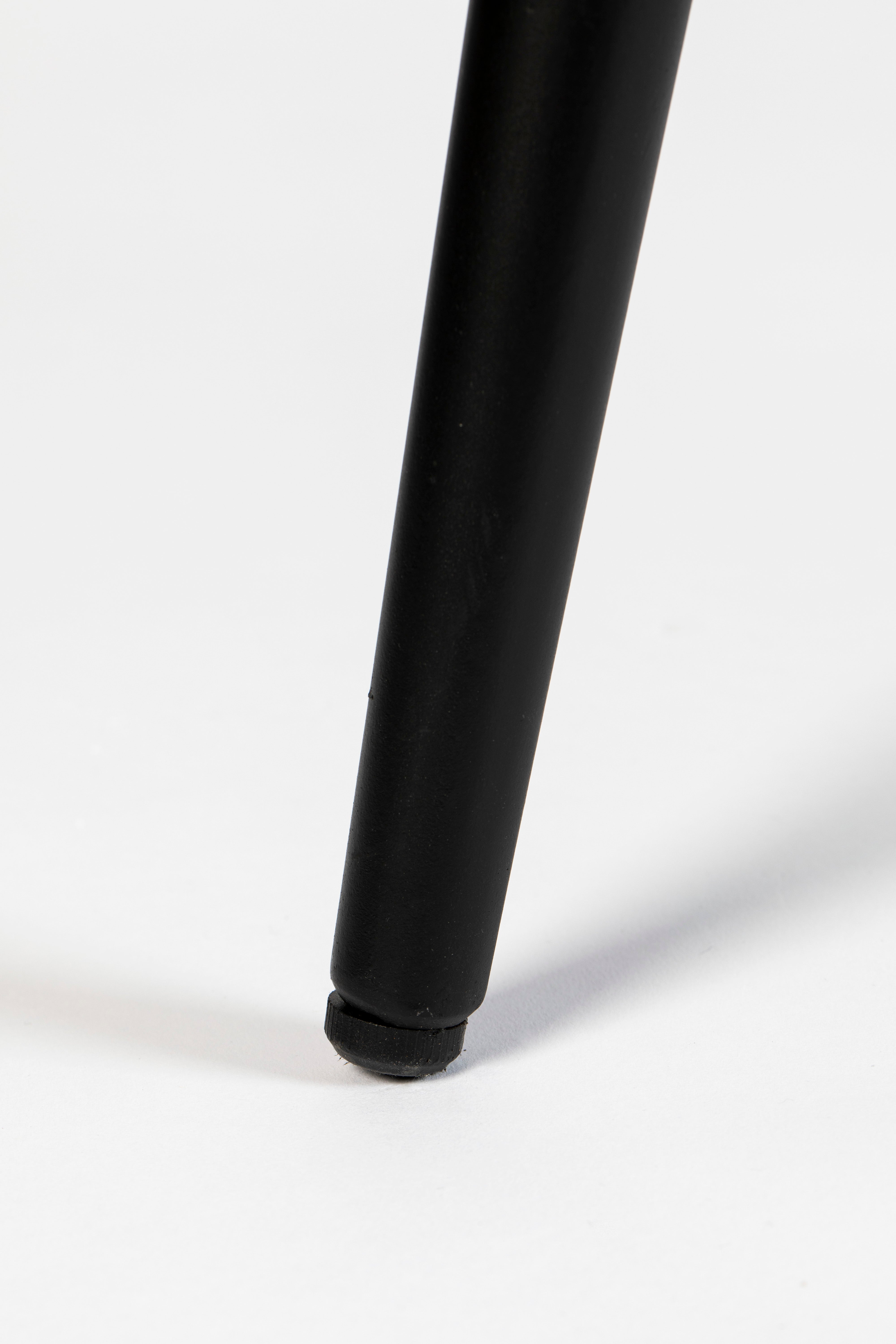 Ronde tafel MO zwart teakhout