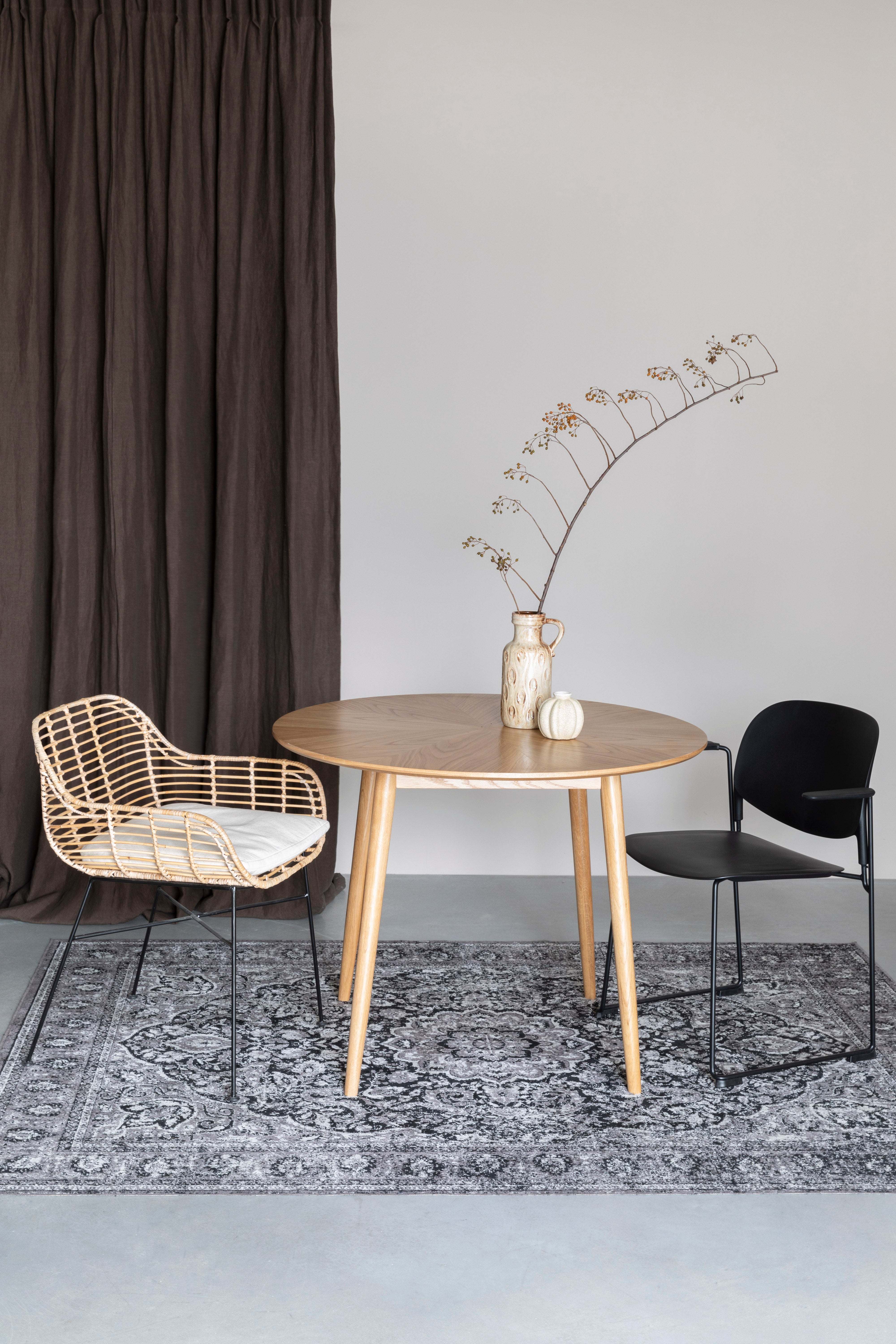 Fabio Round Table Oak Veneer